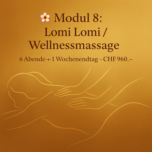 Modul 8 – Lomi Lomi / Wellnessmassage