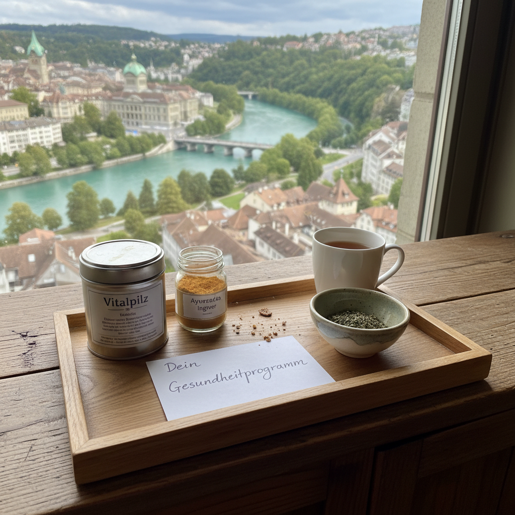 Vitalpilze mit Ayurveda- und TCM-Elementen als ganzheitliches Set in Bern