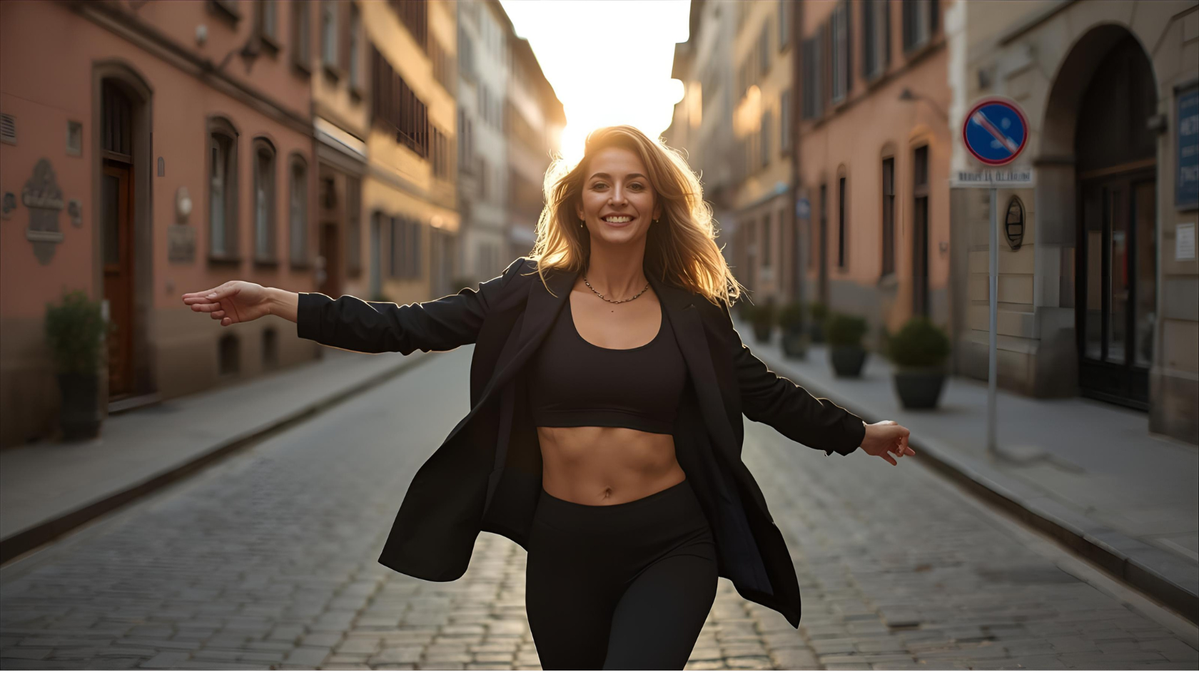 women happy energetic