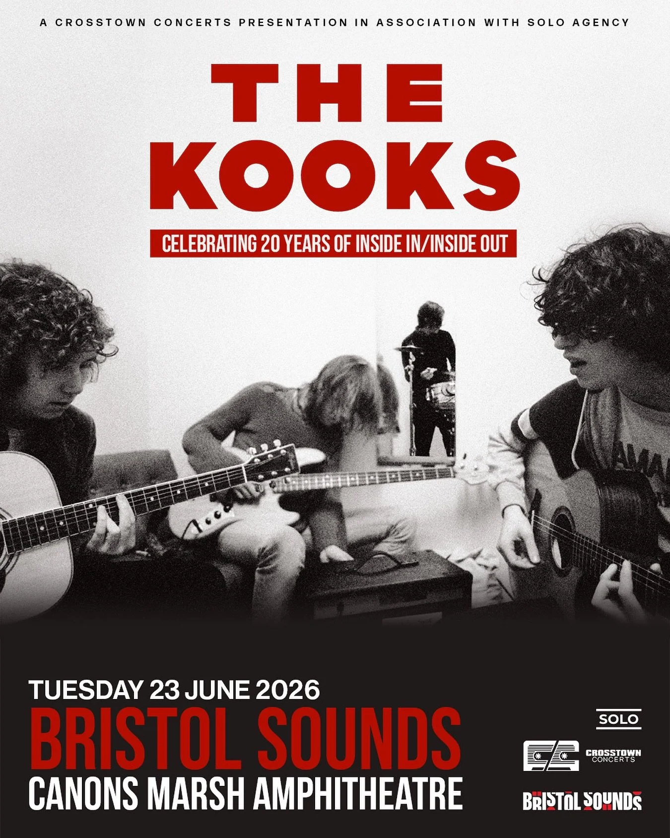 The Kooks Kick Off Bristol Sounds Celebrating 20 Years Of Inside In/Inside Out!❤️&zwj;🔥 Sign up for access to pre-sale tickets on Wednesday 29th Oct at 10am via the link in bio👆