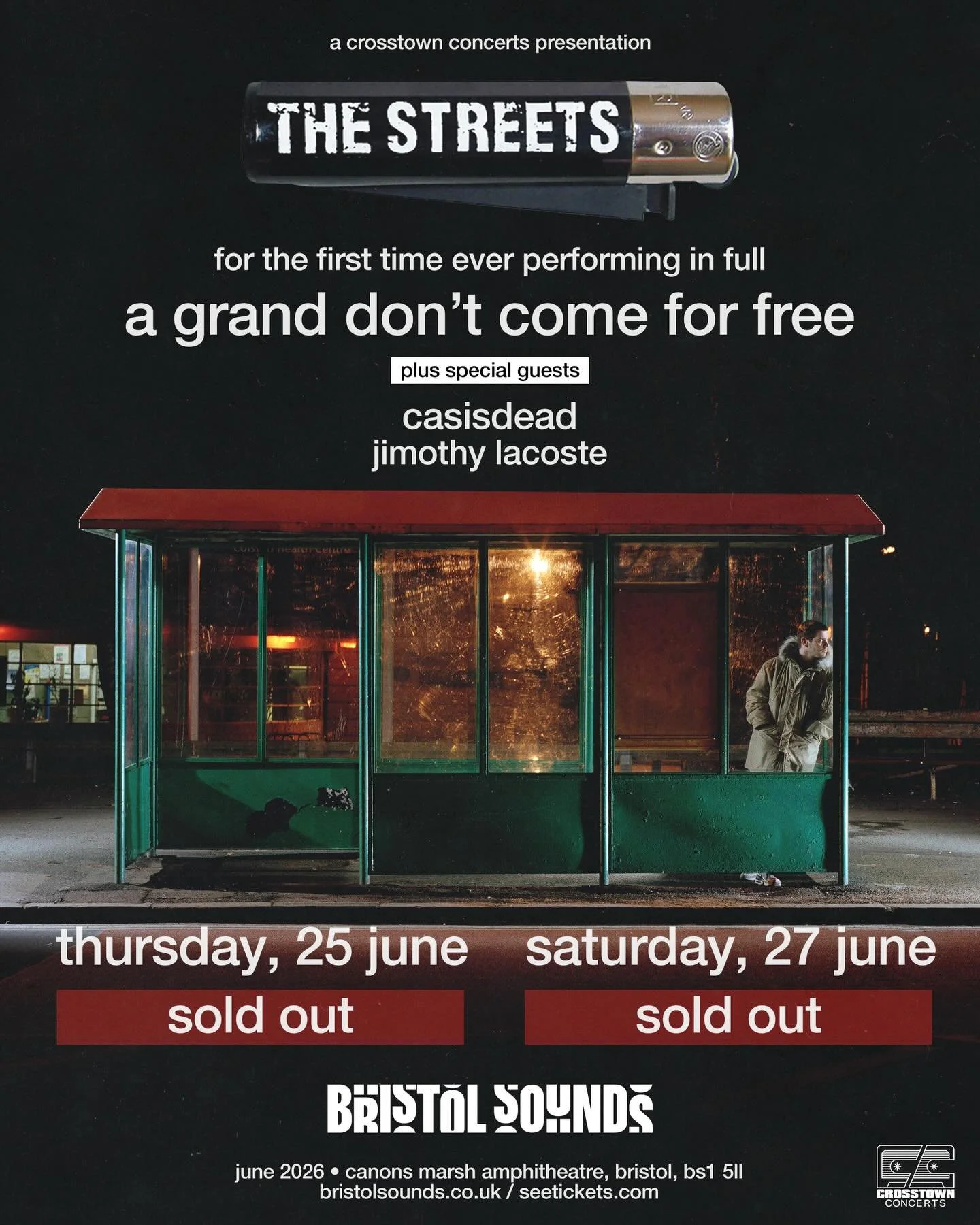 We&rsquo;re absolutely buzzing to welcome The Streets to Bristol this June, with @casisdead &amp; @jimothylacoste just announced on the line up! Both dates sold out 💥