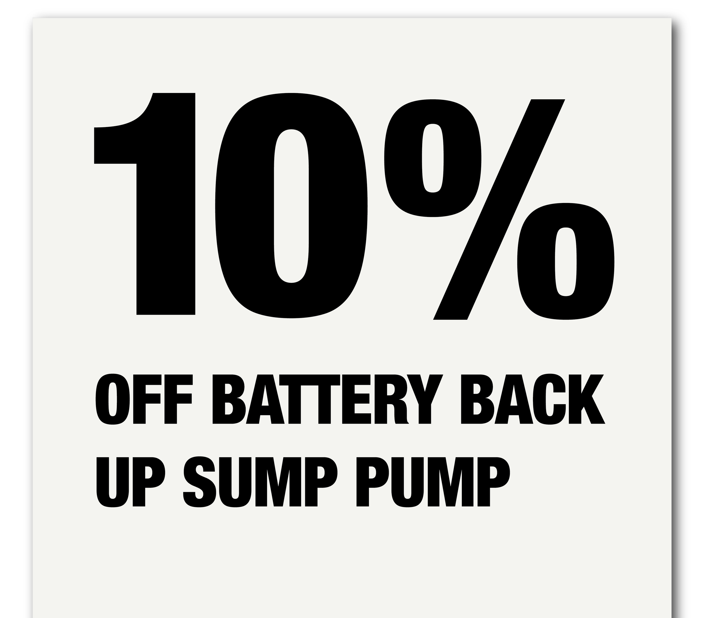 SUMP PUMP COUPON