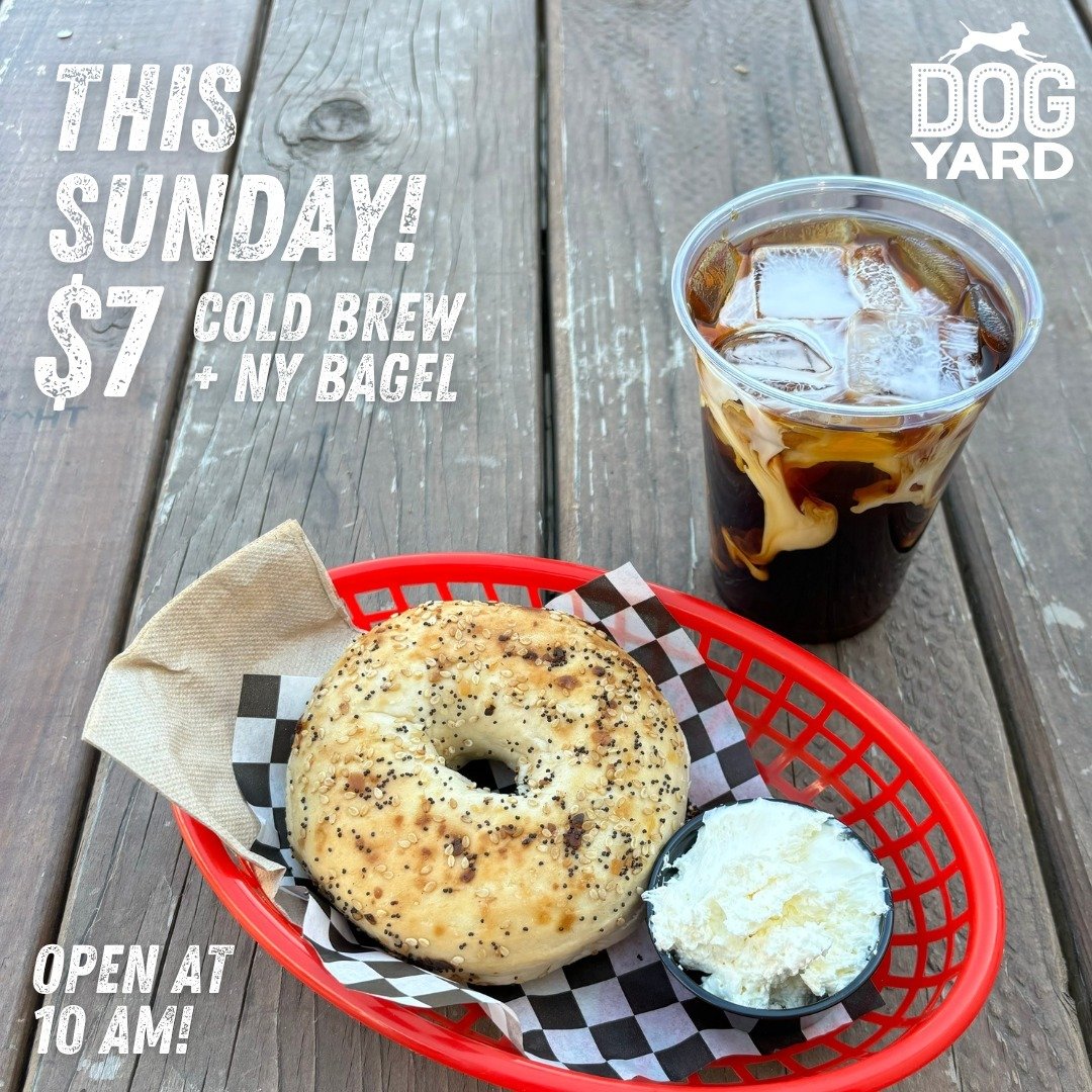 SUNDAY FUNDAY COMBO: Cold Brew Coffee + New York Bagel w/ Cream Cheese for only $7! This Sunday! We're open at 10 am ☀️😎

Food Spotlight: Our bagels are authentic New York bagels shipped from the big apple itself! Our fresh cold brew is pressed from