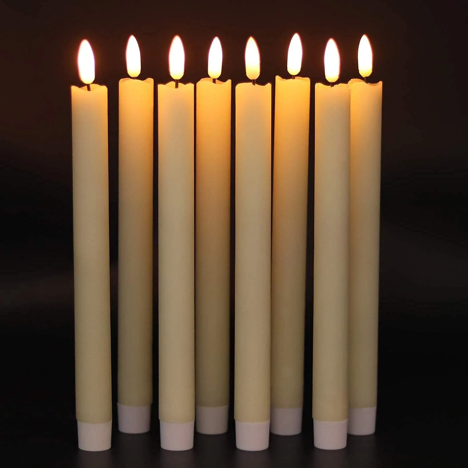 Flameless Ivory Taper Candles