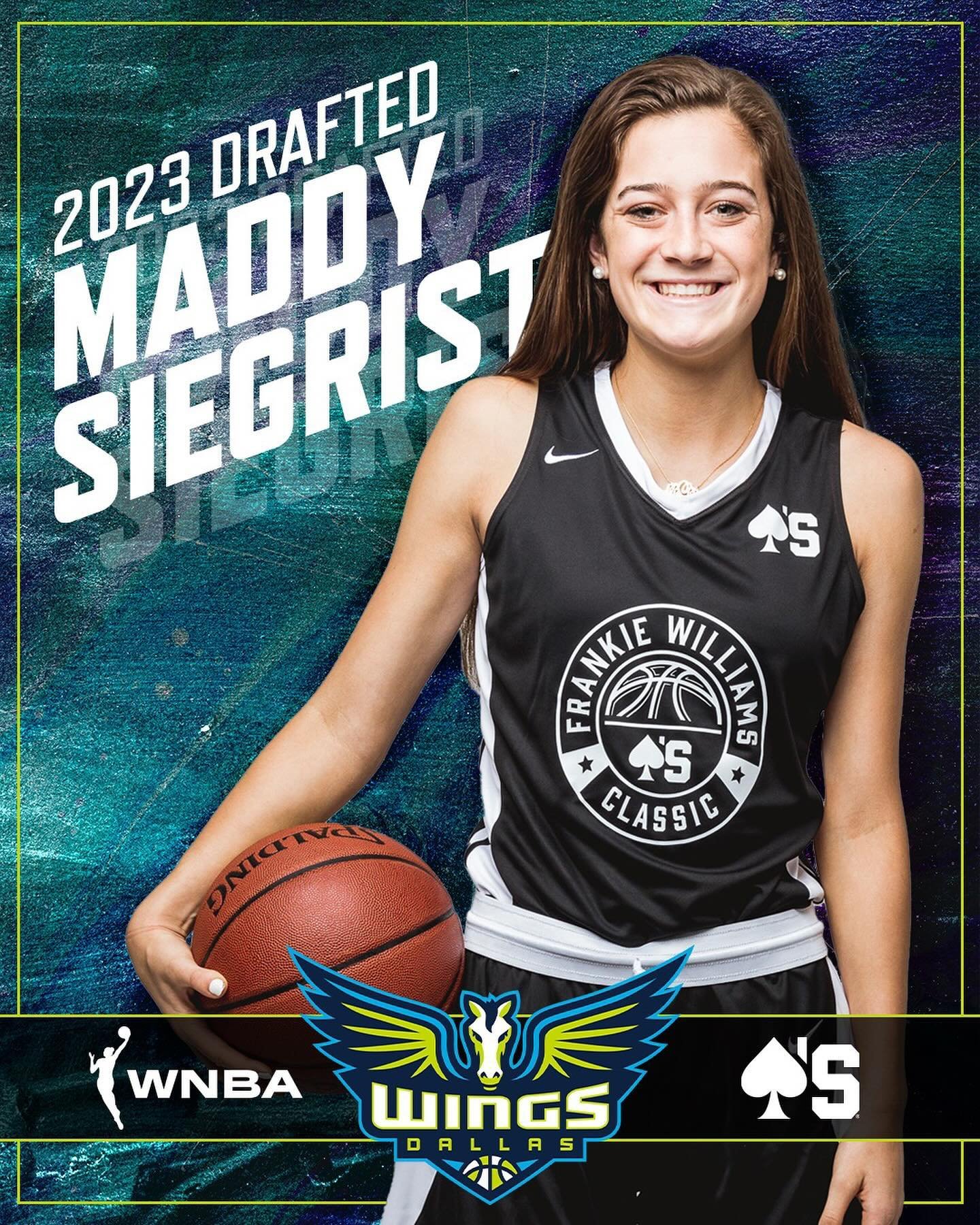 Back2Back &hellip; to when @maddysiegrist got selected #3 overall by the @dallaswings ‼️ @wnba #ACESAlum