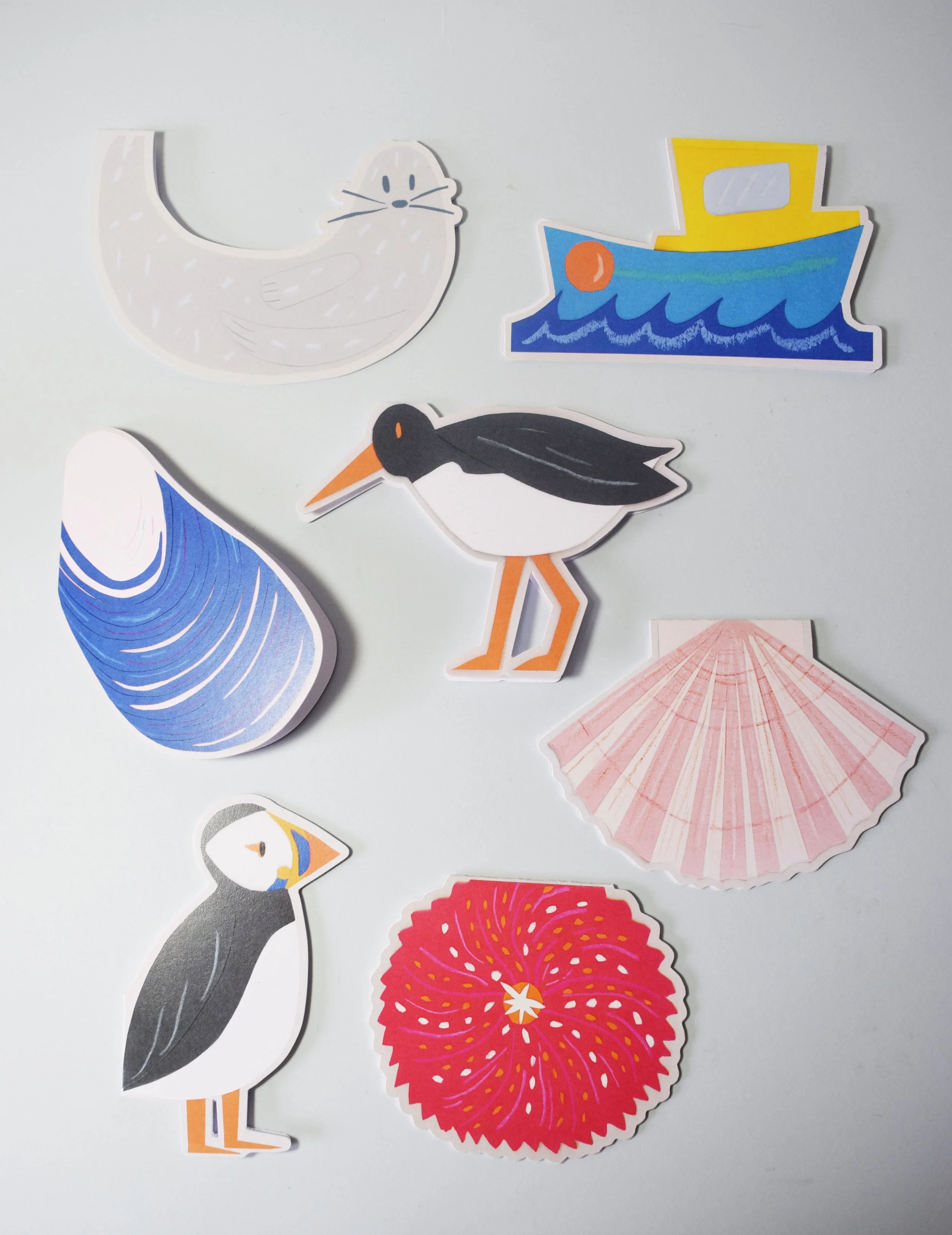 Set of 7 Coastal Cards