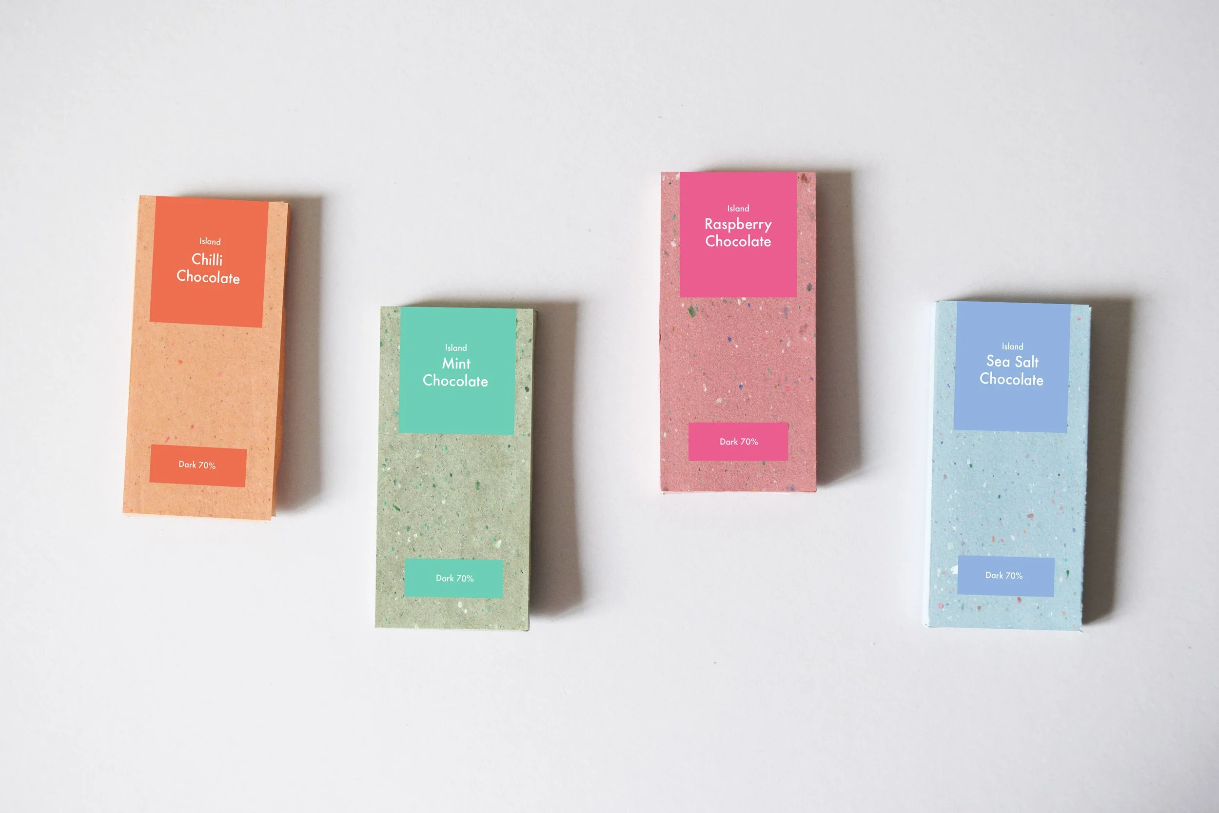 Imagining chocolate with recycled paper packaging (portfolio project)