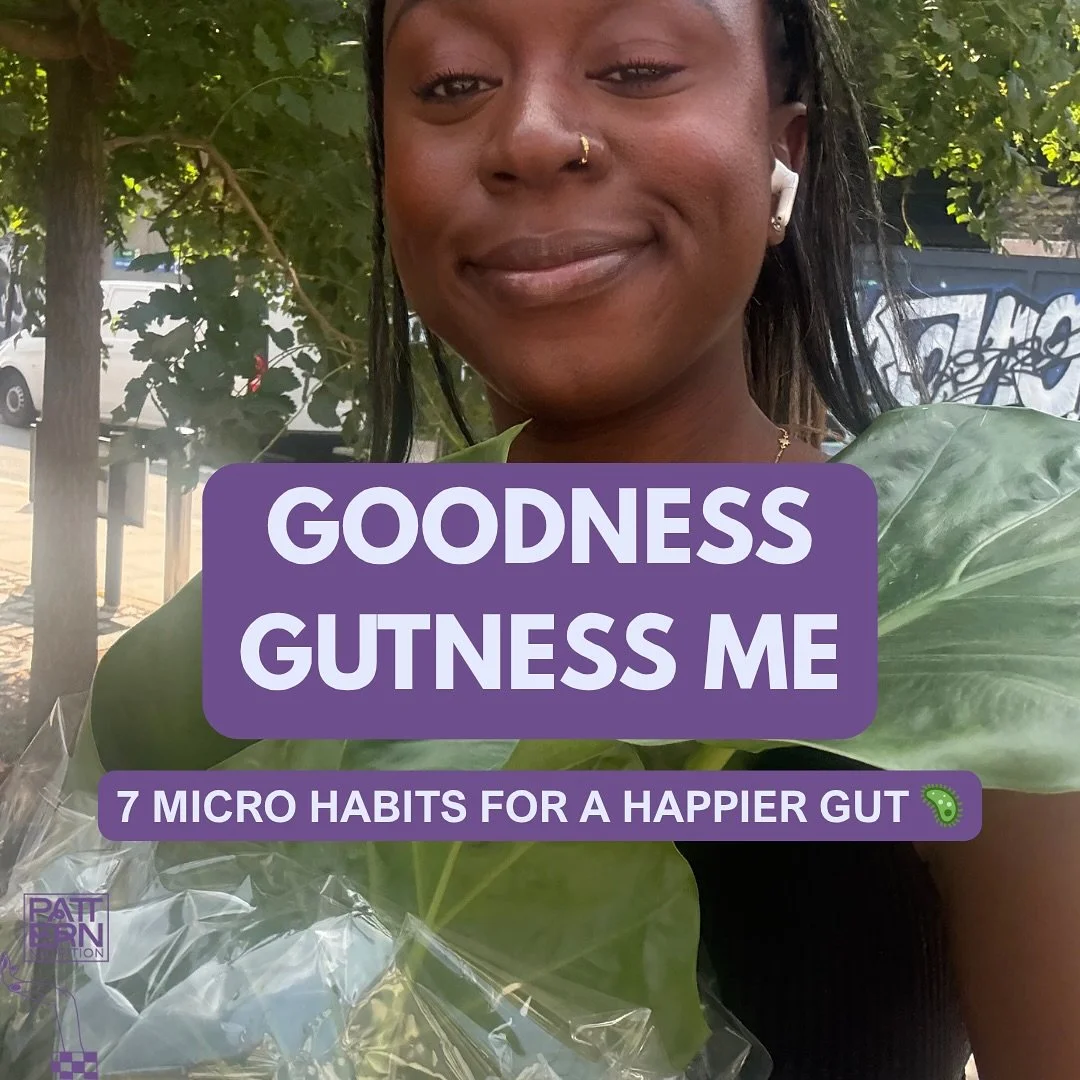 GOODNESS GUTNESS ME 💩🦠
Confused by how to support your gut health and just need a reminder of the basics? Here are 7 small but mighty habits for a healthier, happier gut. 

Which reminder did you need? 

With love,
Your nutritionist bestie 🫶🏾

#g