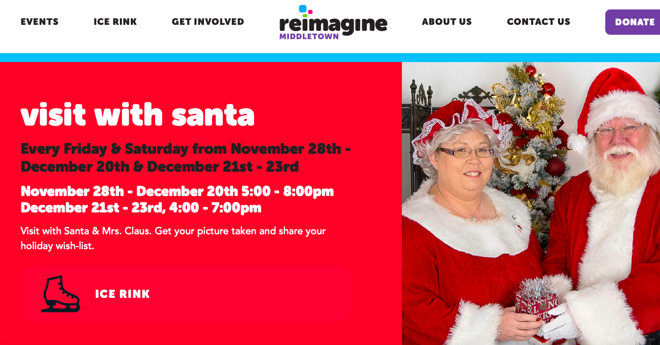 Photos with Santa at the Rink