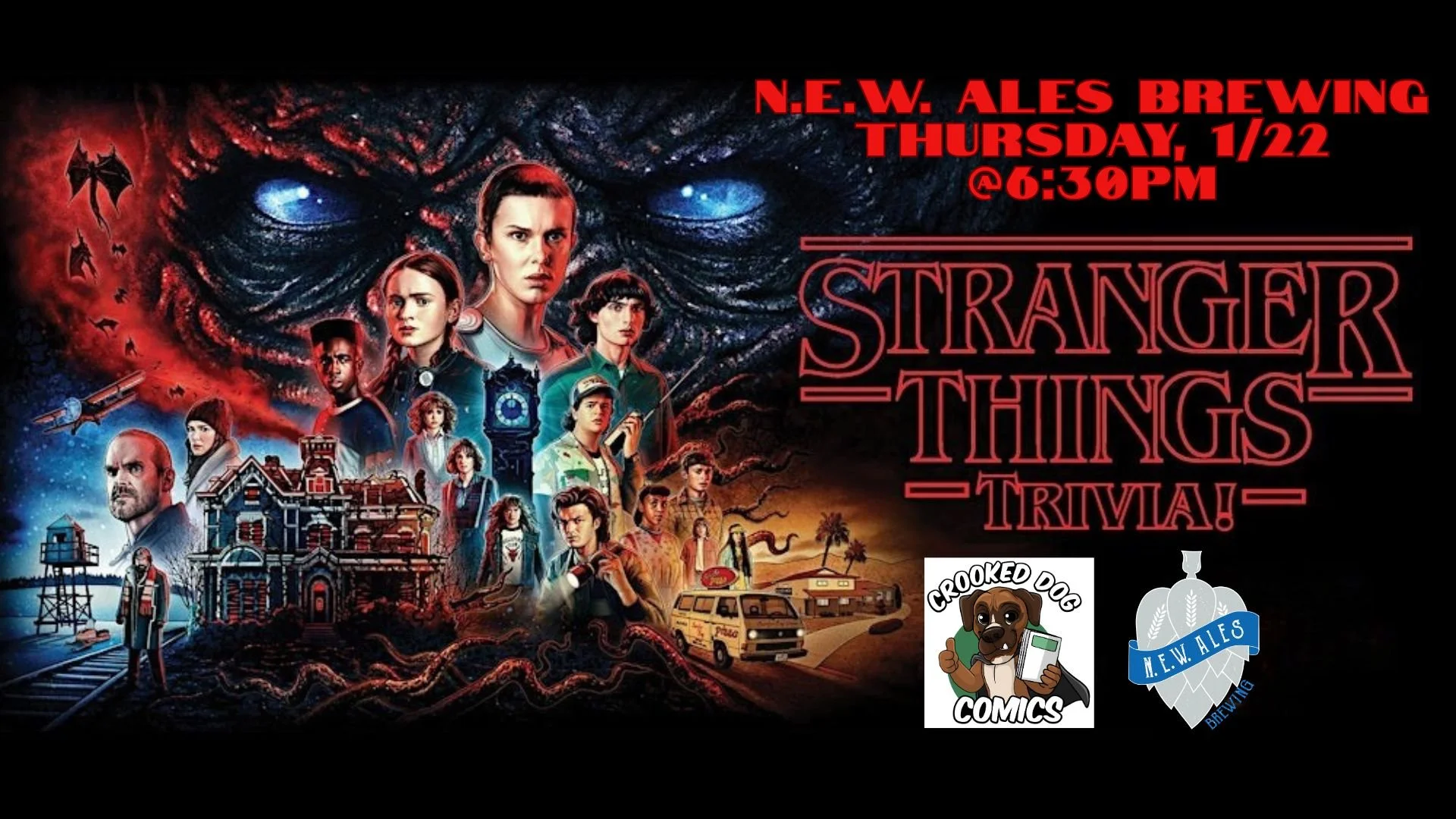 Stranger Things Trivia Night at NEW Ales With Crooked Dog