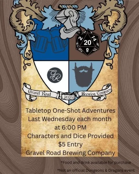 DnD One Shot Adventure at Gravel Road Brewery