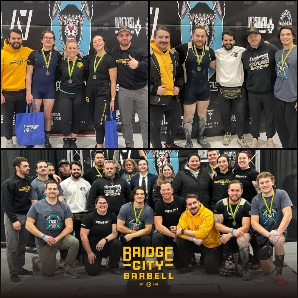 The Bridge City Barbell team at the Saskatchewan Provincial Championships