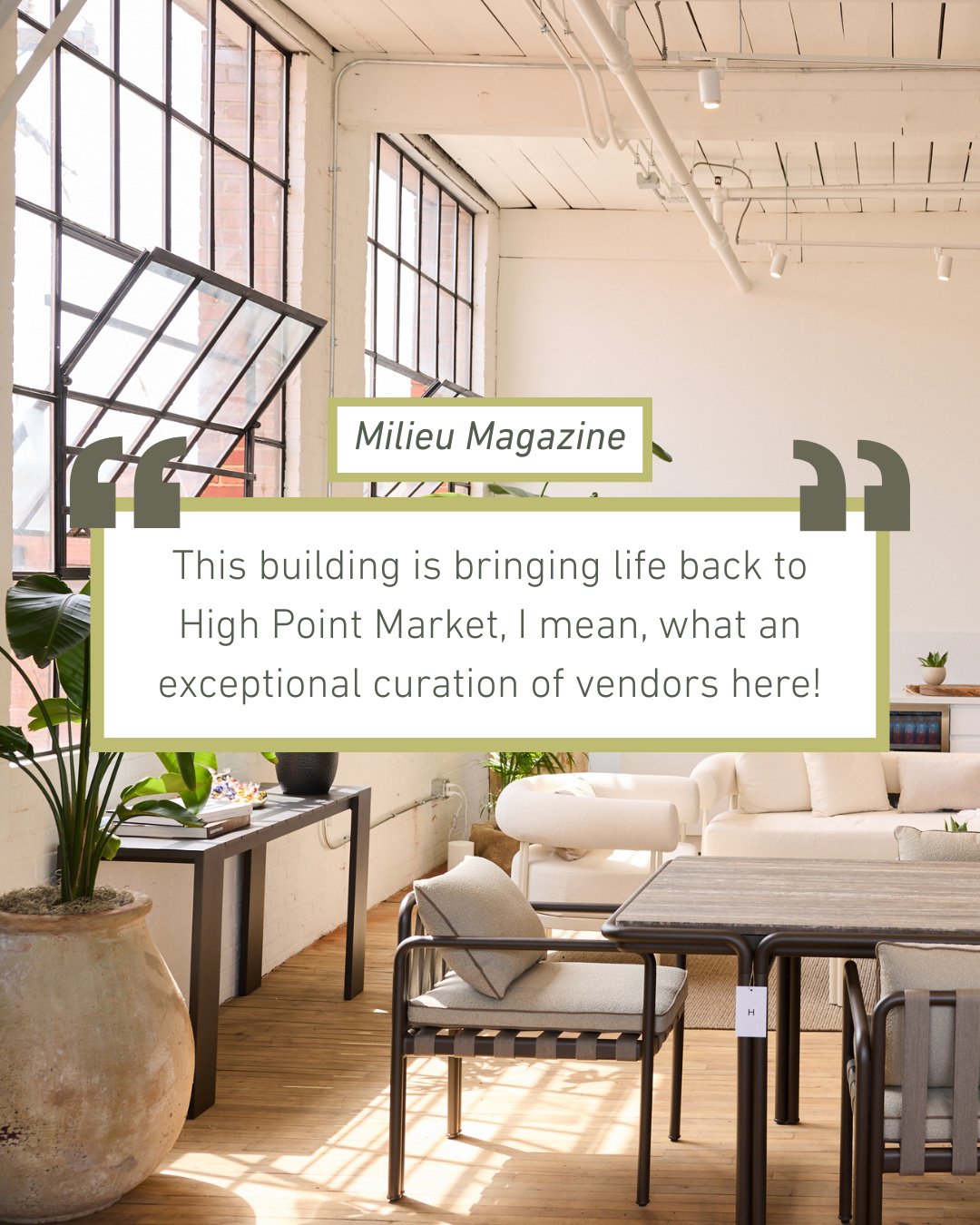 We&rsquo;re humbled to play even a small part in bringing fresh energy to High Point Market. Thank you to the incredible exhibitors who make 313 Space shine. ✨️