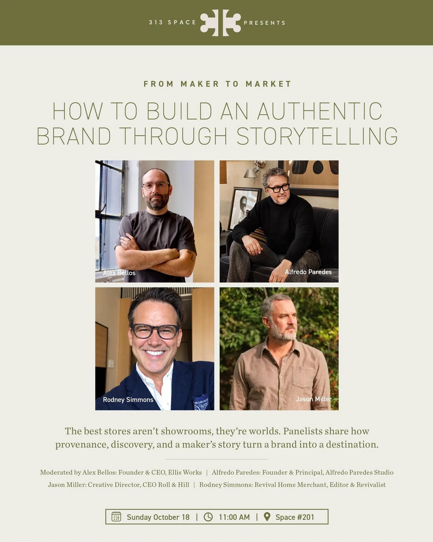 Learn from some of the most inspiring leaders in our industry as they lift the veil on how an authentic brand is built, from maker to market. Our panelists will share the secrets behind sourcing with provenance, creating spaces that feel discovered r