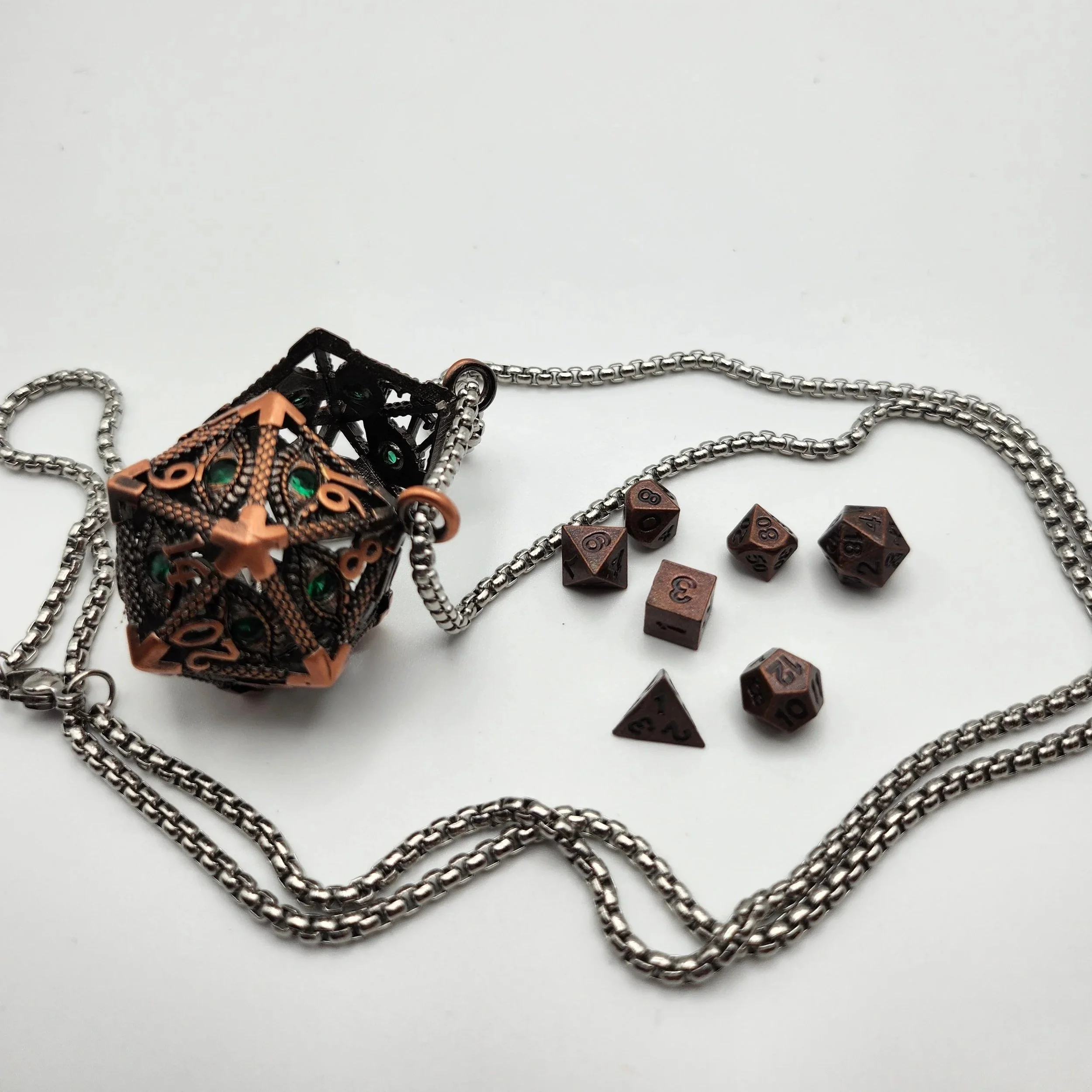 Mini+Dice%2C+D20+Gem+Eye+Necklace+-+Bronze+%26+Green+Gem.jpg