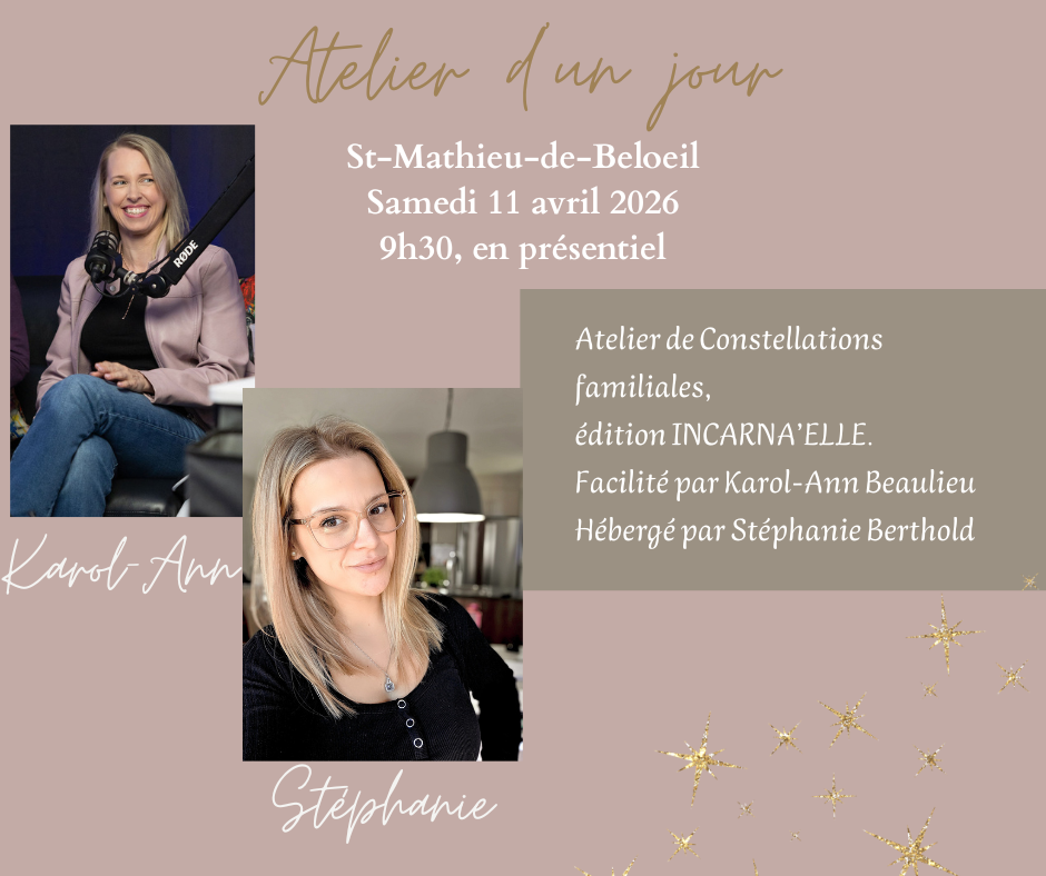 Atelier de Constellations familiales, facilité par Karol-Ann Beaulieu, hébergé par Stéphanie Berthold - INCARNA’ELLE Hiver 2026