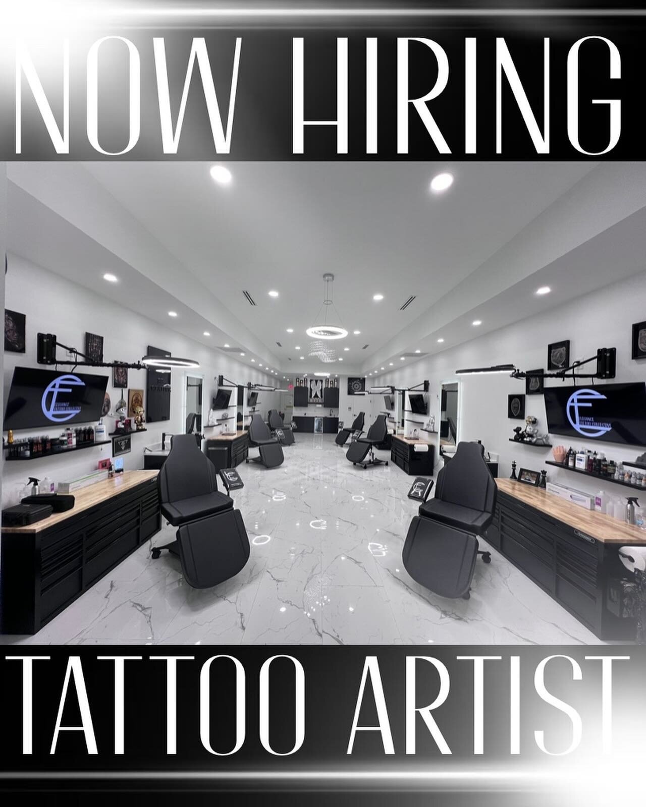 Exciting news! We&rsquo;re on the hunt for a talented tattoo artist to join our team! At @elegancetattoocollective Drug and drama free studio! If you&rsquo;re a skilled artist with minimum 2 years of experience and  passion for creating stunning, cus