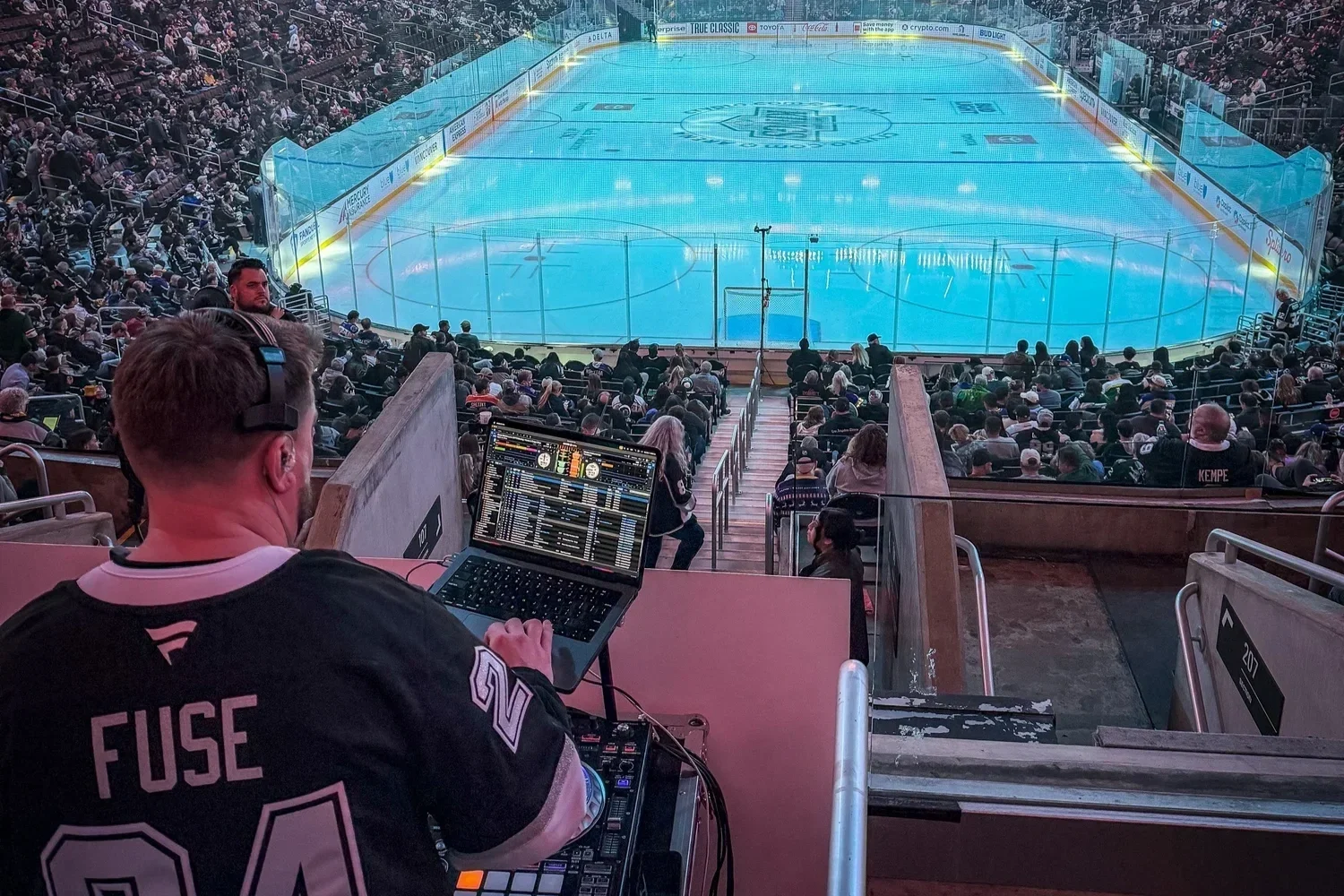 Fuse aka Fuseamania  DJing at The Crypto.com Arena in Las Angeles for The NHL Team LA Kings.