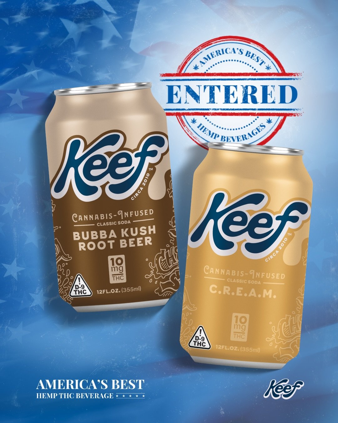🚨 New entry just dropped! 🚨 @keefbrands is officially in the competition with 2 standout flavors:

🍺 Bubba Kush Root Beer ✨ C.R.E.A.M.

They&rsquo;re now in the running for Colorado&rsquo;s Best, the Rockies&rsquo; Best, and America&rsquo;s Best. 