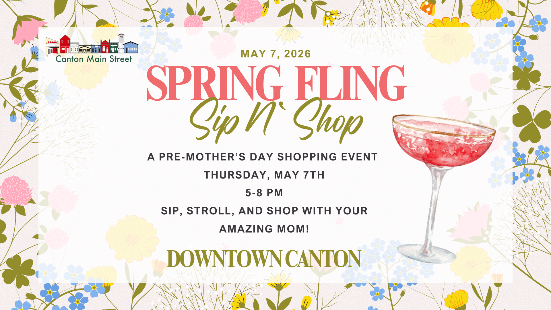Spring Fling Sip N' Shop