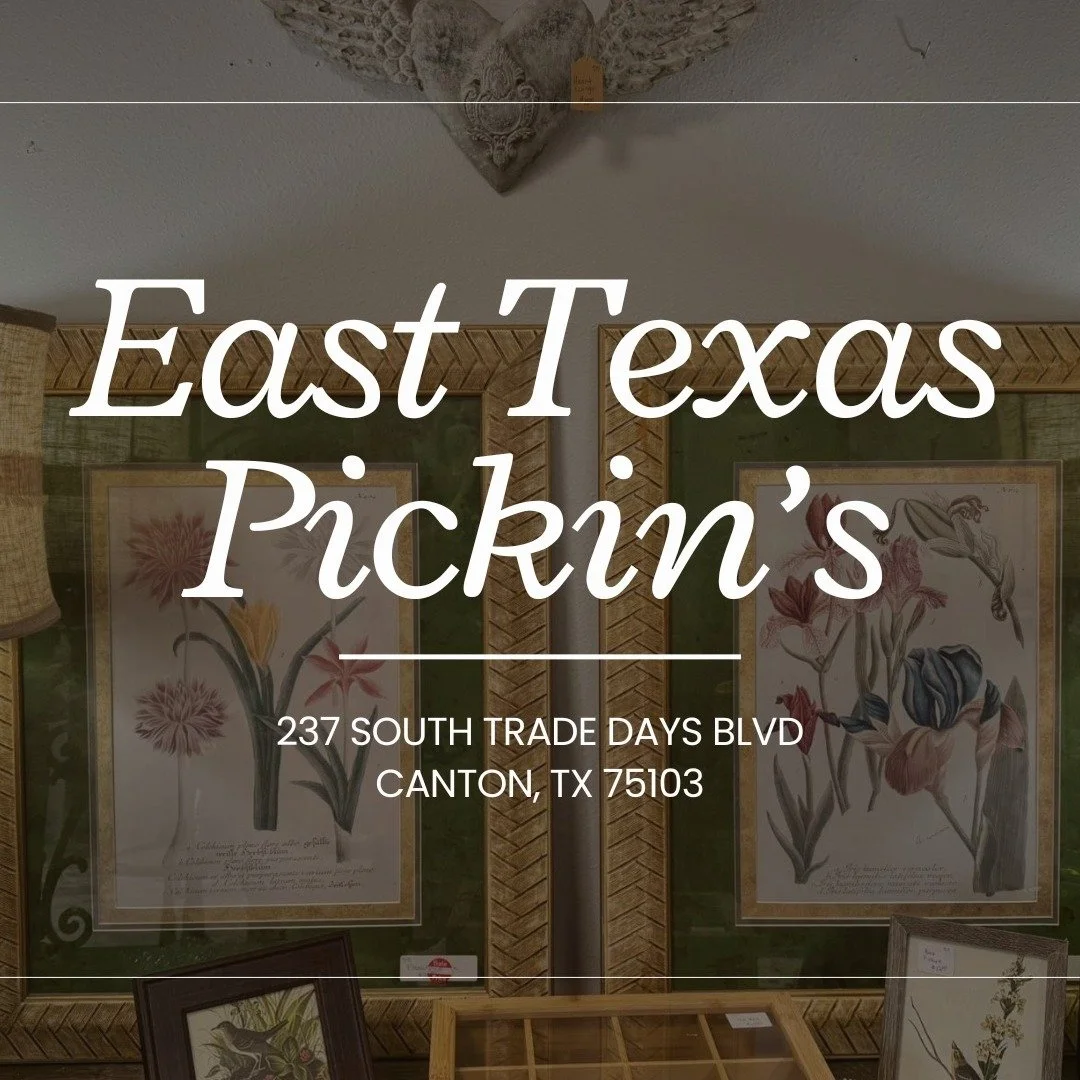🪞🛍️Have you stopped by East Texas Pickin's recently?

Tucked right in the heart of downtown Canton, this shop is full of antiques and vintage finds just waiting for a new home. Pop in and see what catches your eye!

📍 237 S Trade Days Blvd, Canton