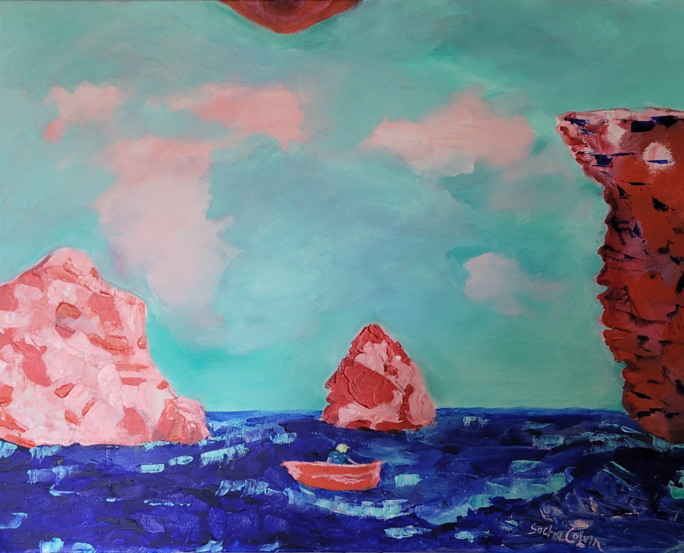 Odyssey to the Jewels of the Sea, oil on canvas, 24x30x1.5, 2026