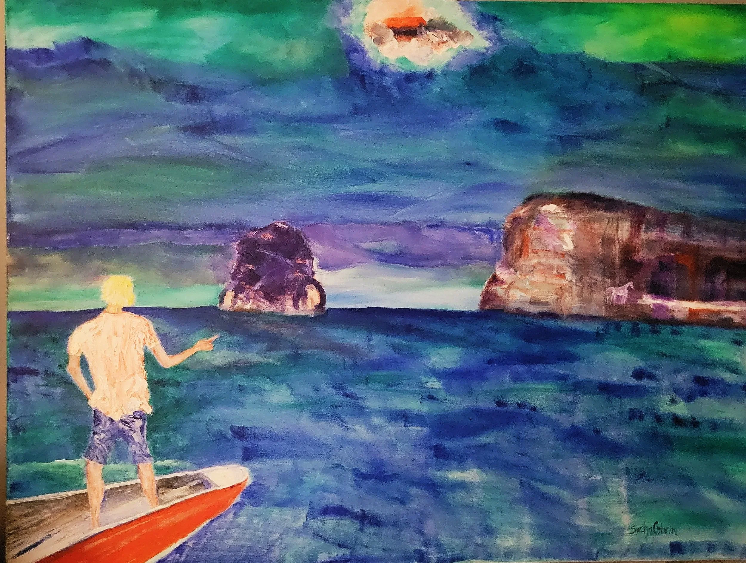 The Odyssey Begins, oil on canvas, 30x40x1 3/8, 2026