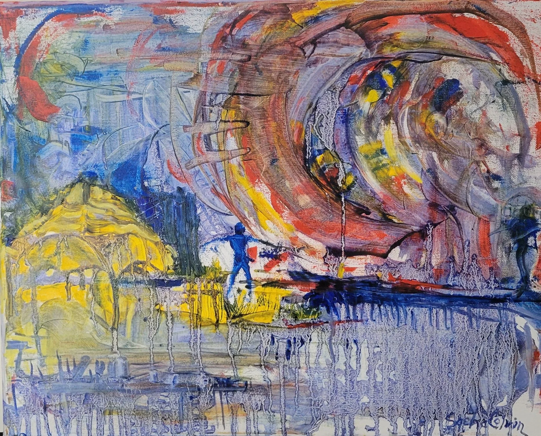 The Swirl of Memory, 2025, Oil on Canvas, 16x20x0.375