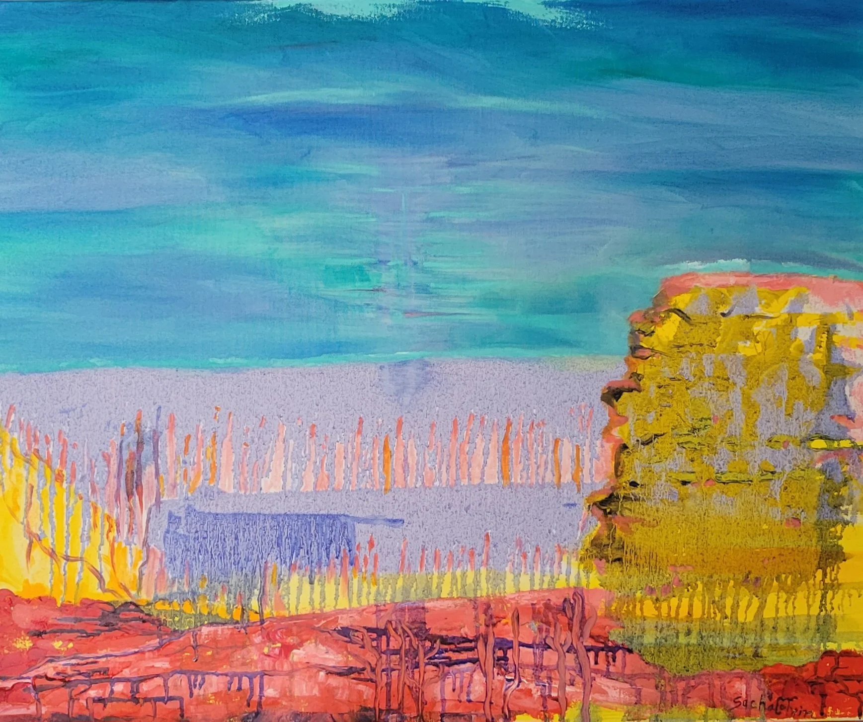 Glow, oil on canvas, 24x30x 1 3/8, 2025, 
