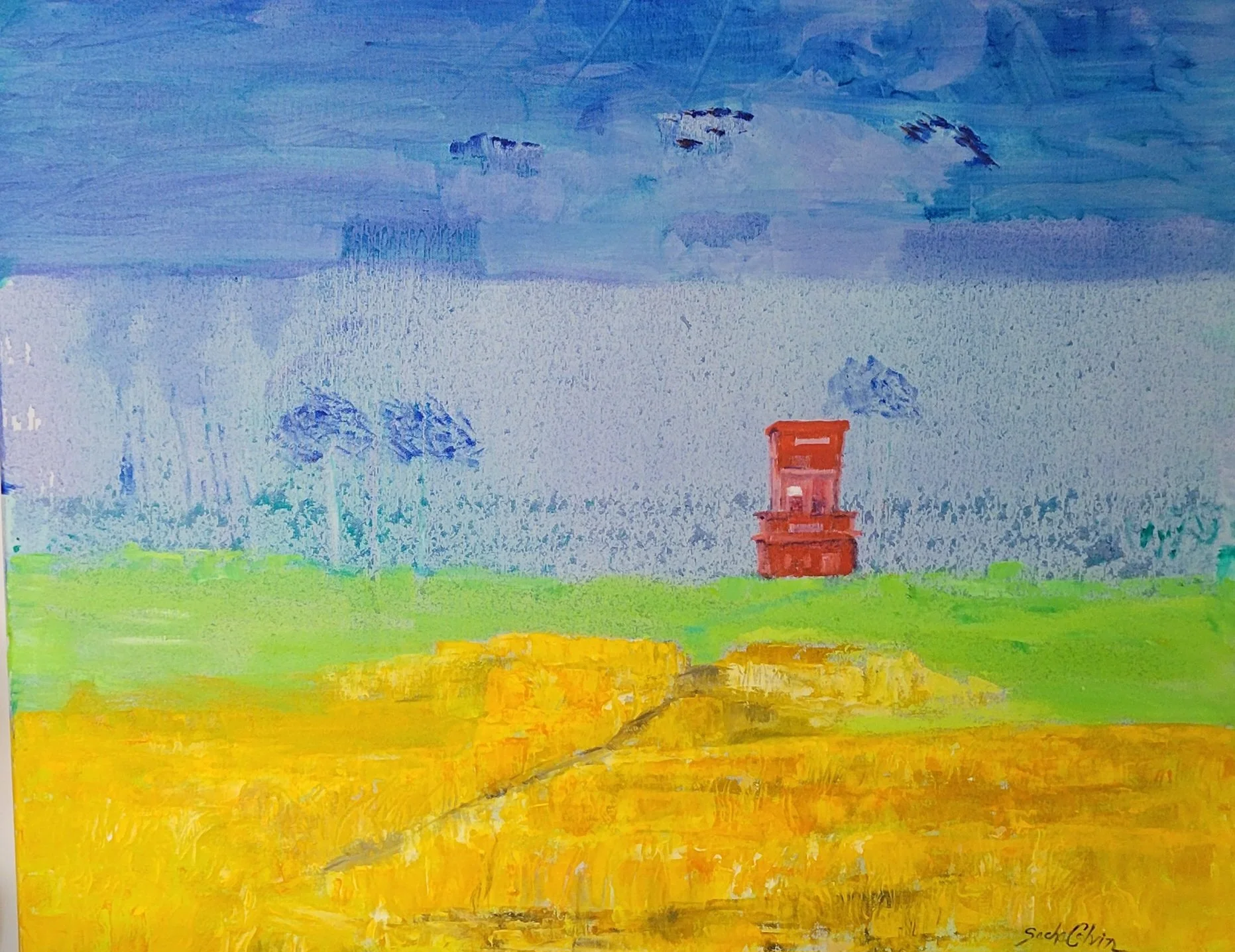 It was Blue, Green, Yellow, Red, oil on canvas, 24x30x0.75, 025