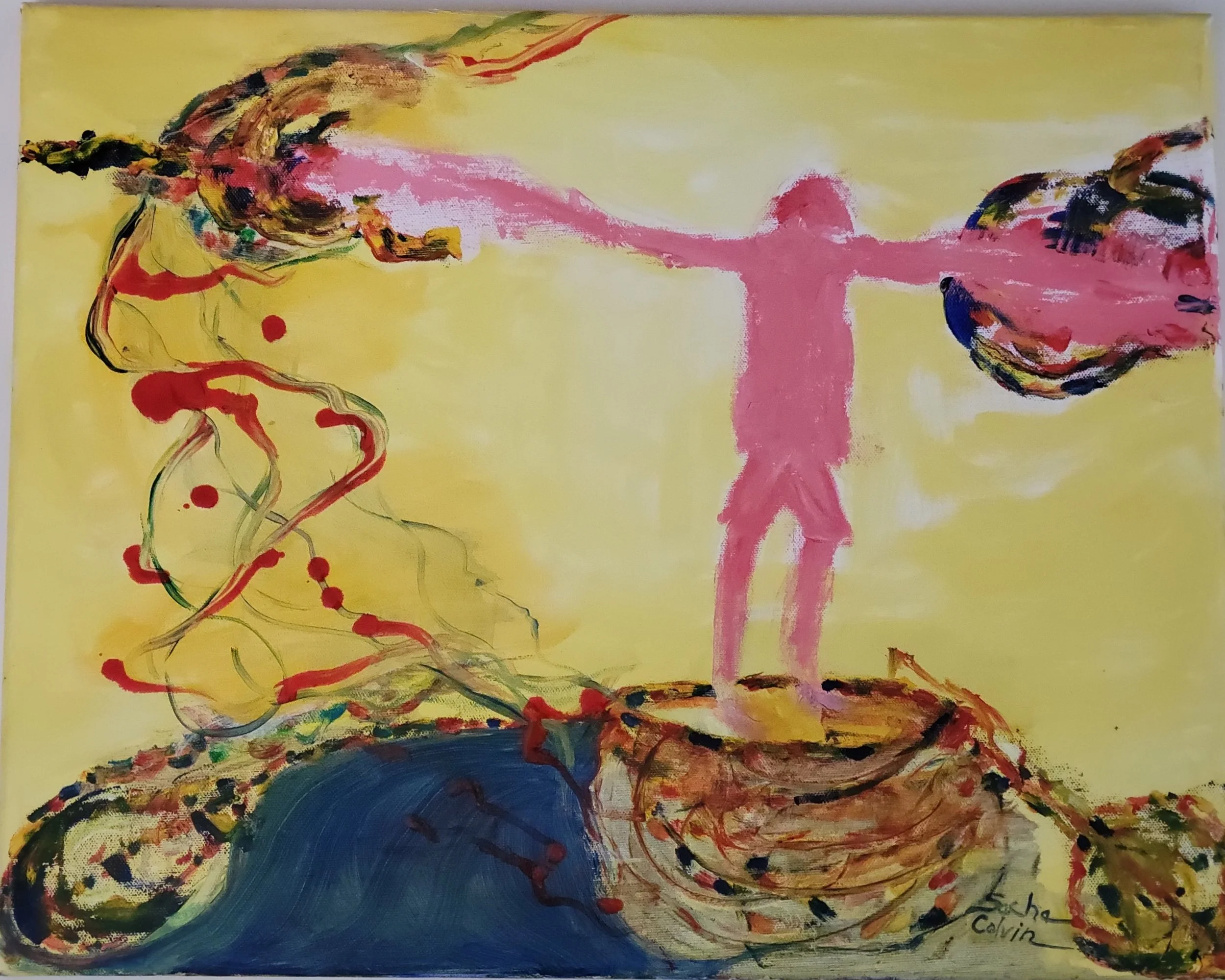 The Pull of Memory, 2026, Oil on canvas, 16x20x0.375