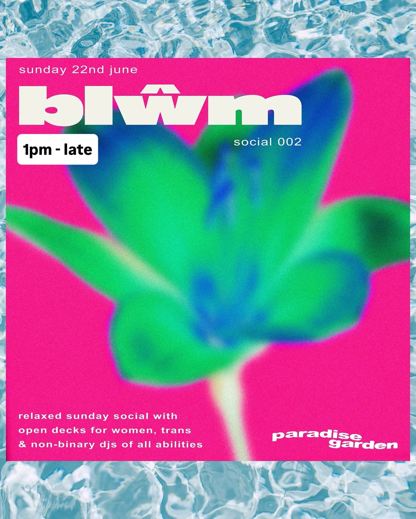 Join us on Sunday where we&rsquo;re keeping this heatwave going with 241 spicy margs from 1pm 🌶️ 

Plus it&rsquo;s our next blŵm social - with open decks for women, trans and non-binary DJs of any ability to come along and share some Sunday selectio