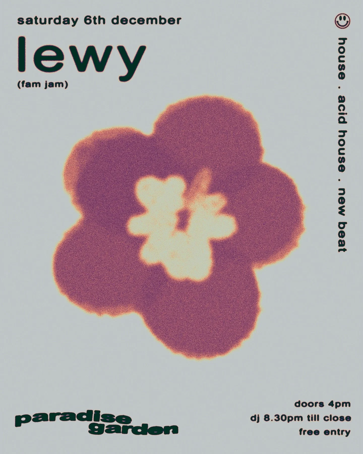 This Saturday we have an all night set from @famjamparty&rsquo;s Lewy - a true Cardiff electronic music head, he&rsquo;ll be diving into all kinds of house, acid house and new beat 🌀

It&rsquo;s free entry, but we&rsquo;d advise to get down early to