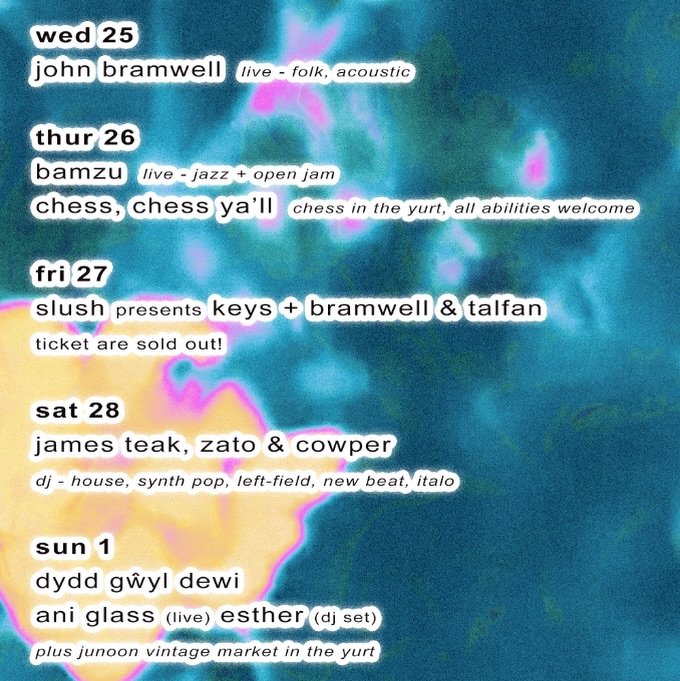 ✨ updated listings for this week ✨

What a week hey? All events are free entry apart from The Keys on Friday, which is sold out!

March event listings will be dropping very soon too 💫

Our St David&rsquo;s Day gig is brought to you in collaboration 