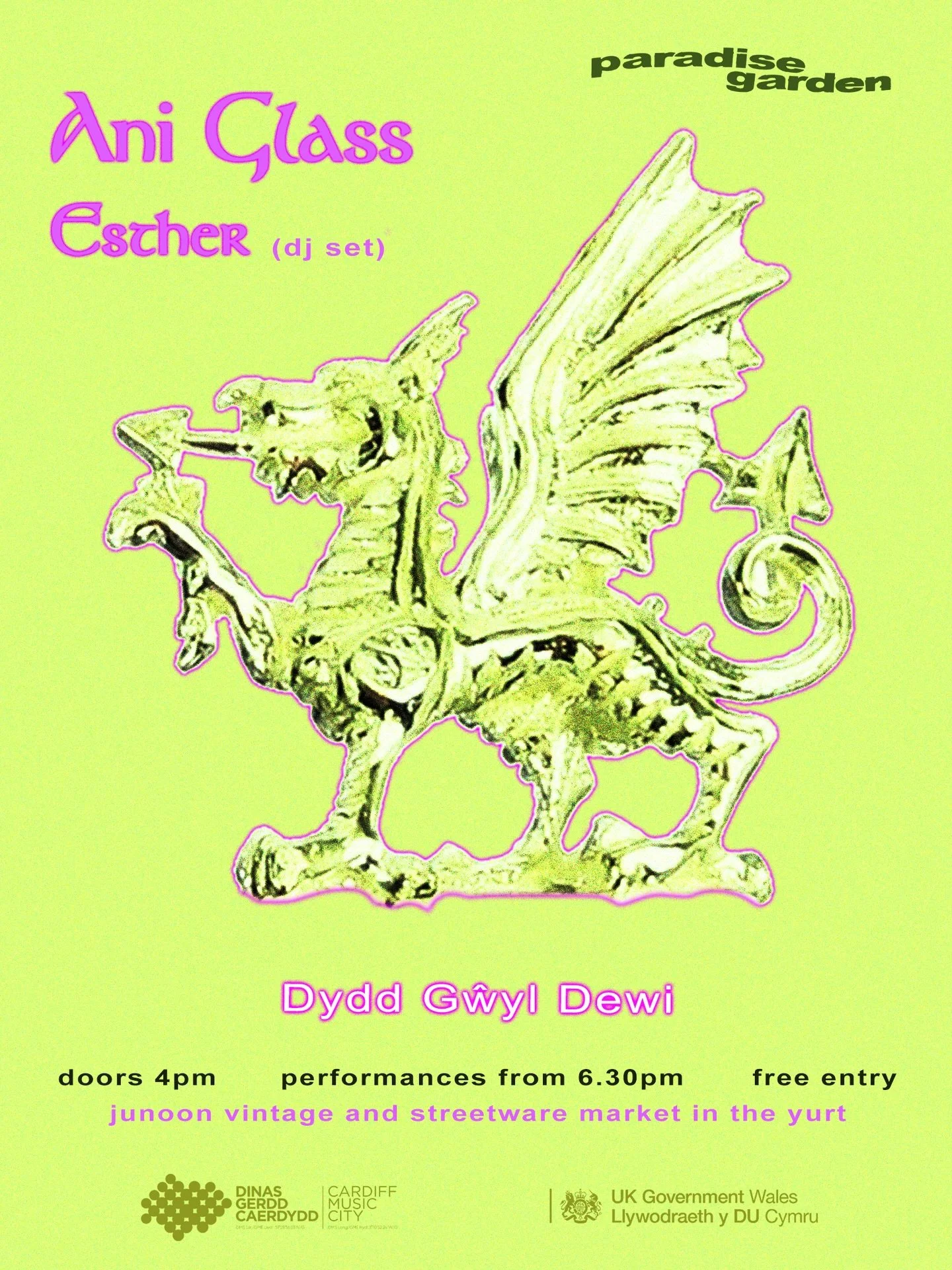 Join us on Sunday 1st March as we celebrate Dydd Gŵyl Dewi with @ani_glass performing live followed by a Welsh focus DJ set from @esthergram____ 🌼🏴󠁧󠁢󠁷󠁬󠁳󠁿✨

Its free entry, plus we also have @junoon.project with a vintage and streetware market