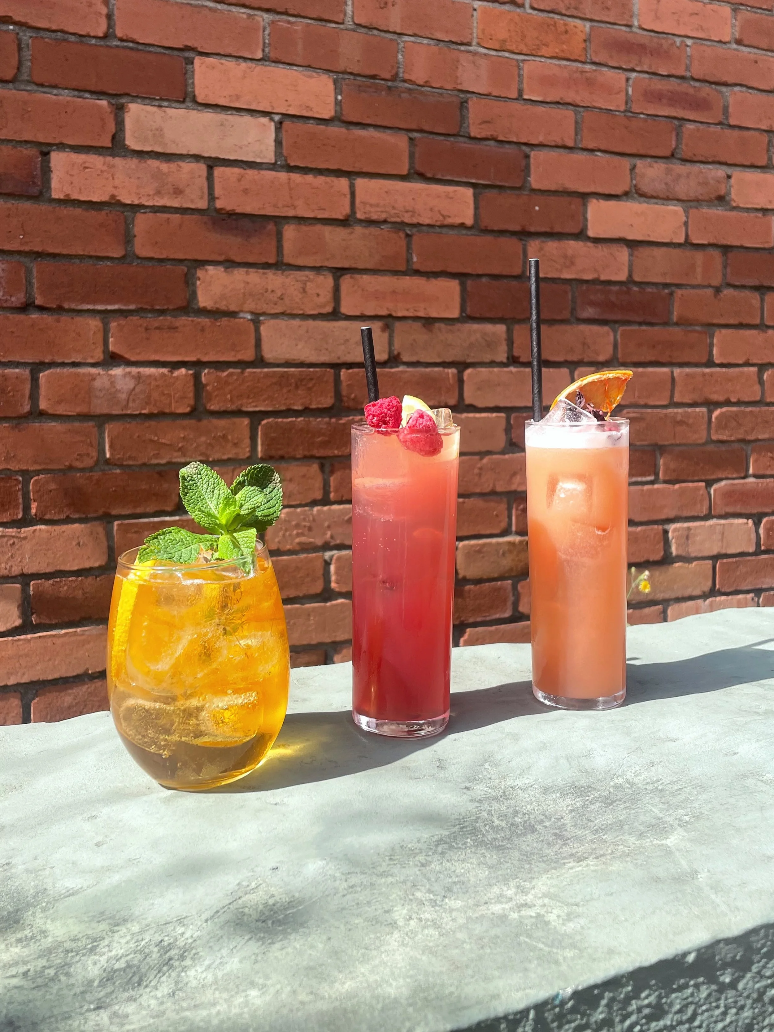 Sweet, sour, zesty and ice cold 

The garden is open and serving our heatwave favourites 🍸🌞

@_sarah_sweeney &amp; @tim.landslide soundtracking the party from 8pm ✨ 

Pictured:

Porto Tonico 
Raspberry Collins 
Paloma Rosa

Midori Sour 

Spicy Pine
