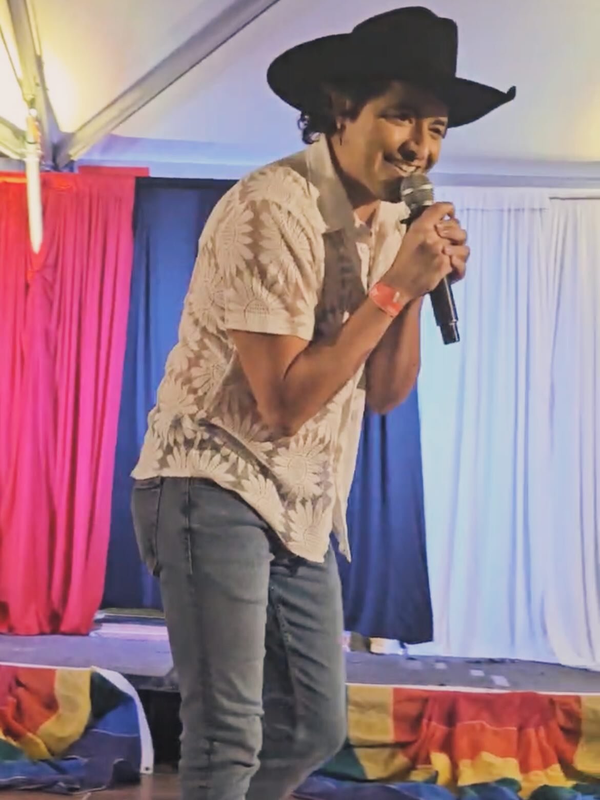 I came in second! 

I&rsquo;m so happy to have sang at @nevadagayrodeo last night and to have sung a classic, Neon Moon. I also wrote an original verse for the Rodeo Idol competition 

I met so many awesome people and I&rsquo;m grateful I got to be a