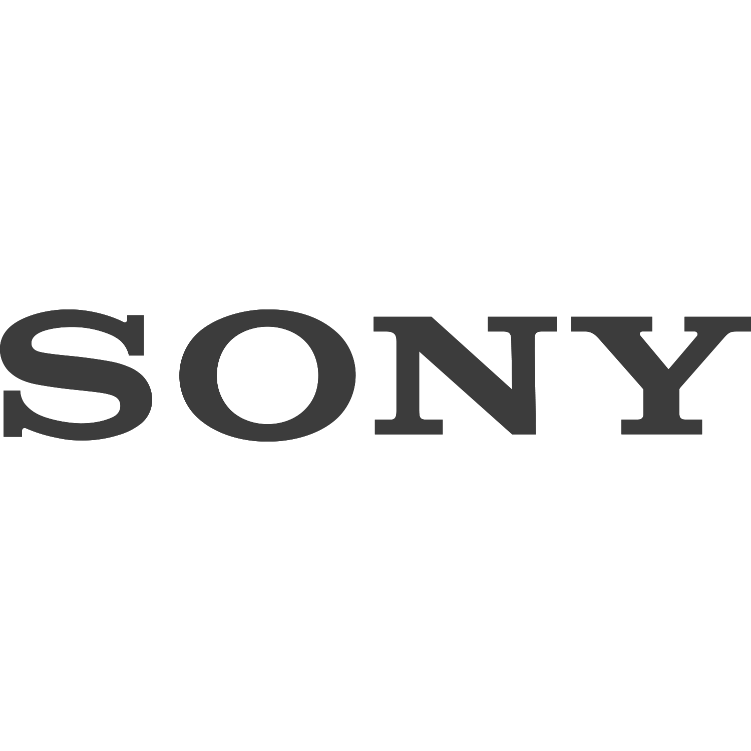 Sony logo in black and white.