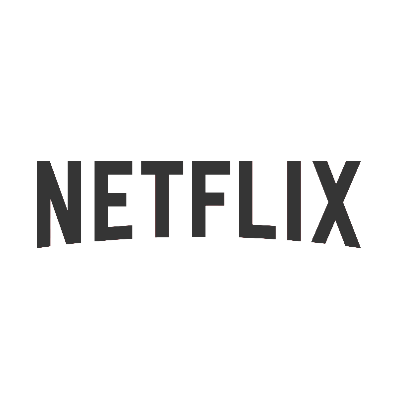 The Netflix logo in black on a black background.