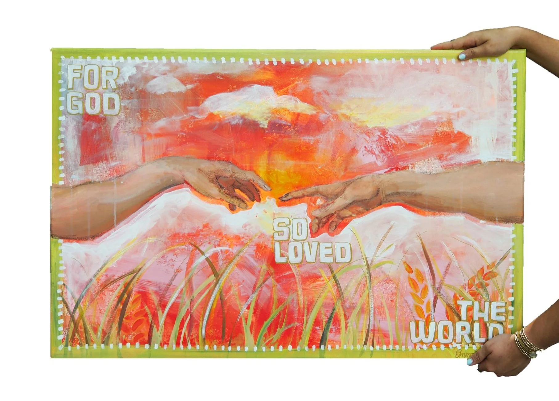 "For God So Loved the World" Acrylic on Canvas