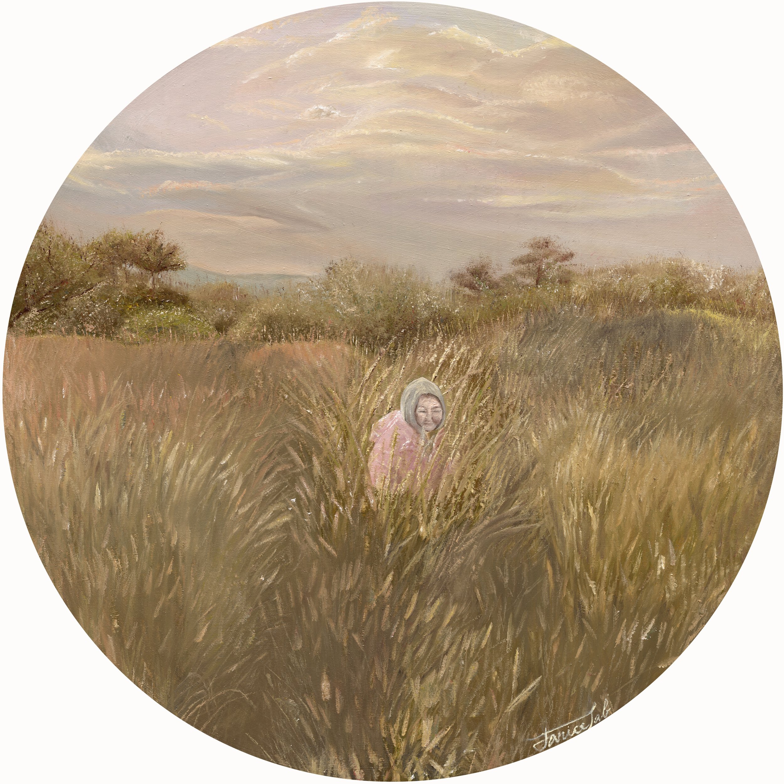《MAY》Oil 18 x 18" Rounded