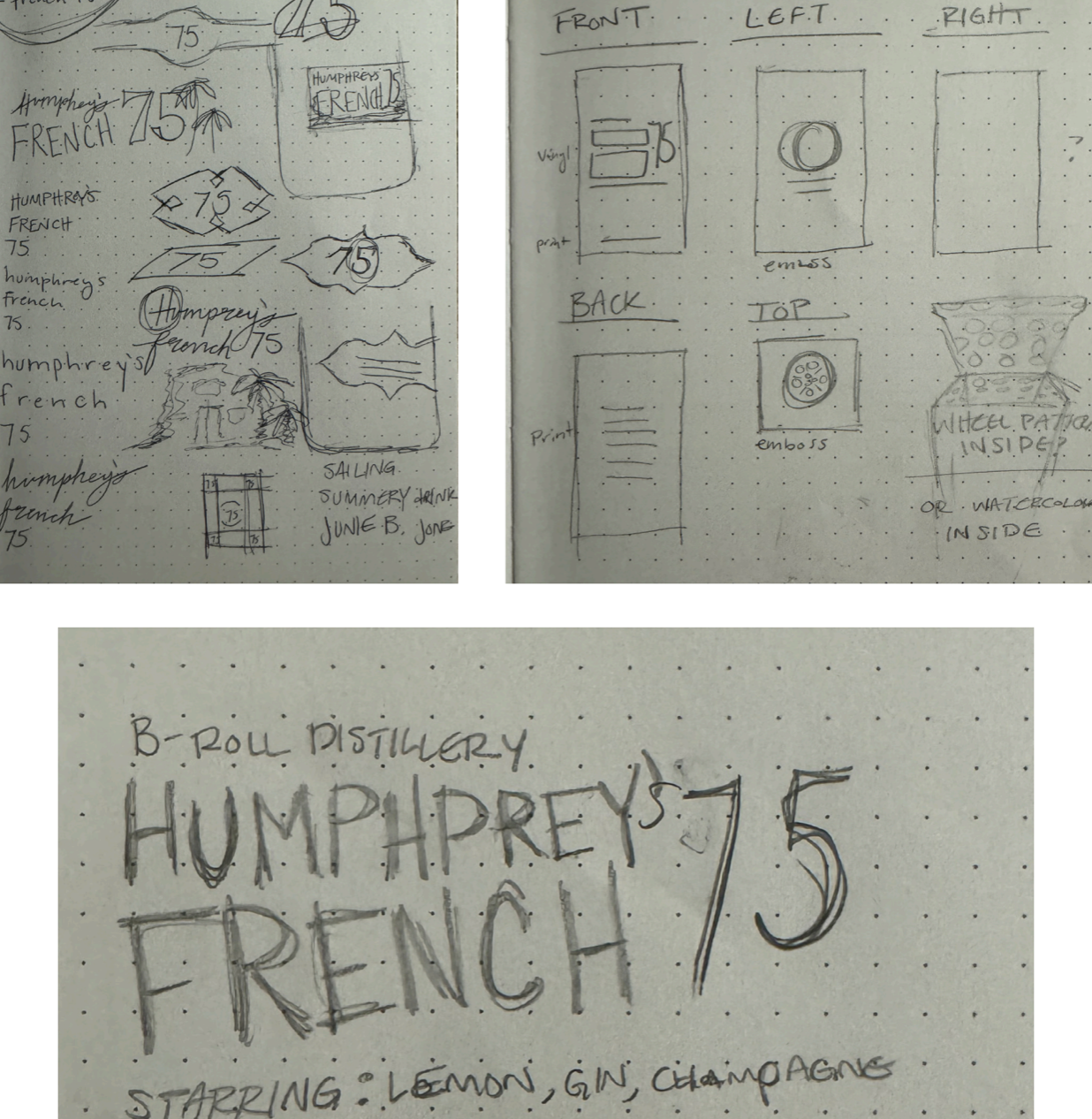 Beginning sketches