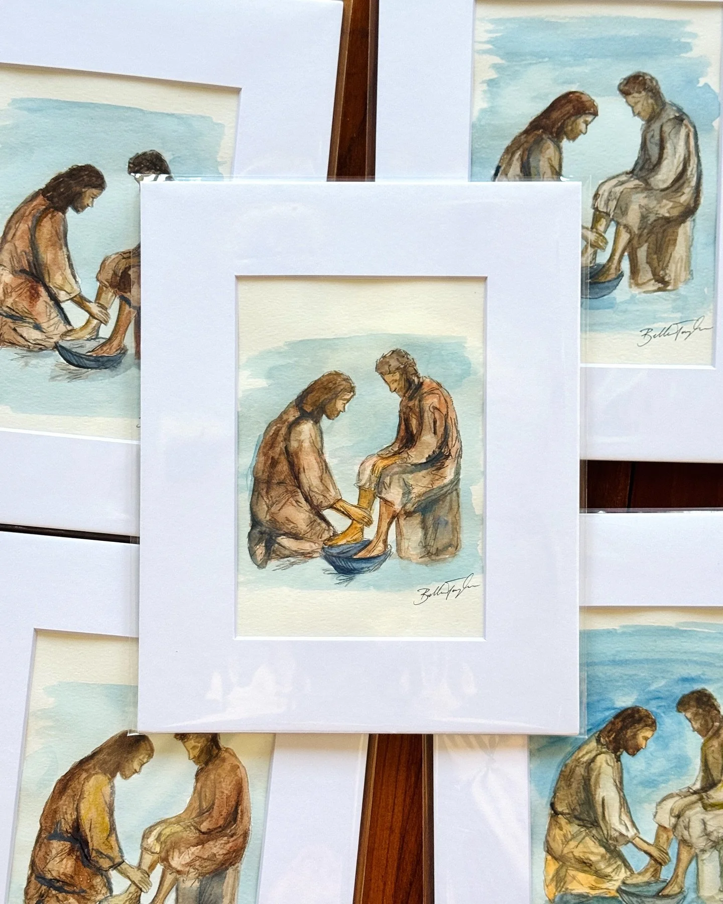 watercolor commissions of Jesus washing Peter&rsquo;s feet🫶🏼 

&ldquo;Jesus answered him, &lsquo;What I am doing you do not understand now, but afterward you will understand.&rsquo; &rdquo; &mdash; John‬ ‭13‬:‭7‬