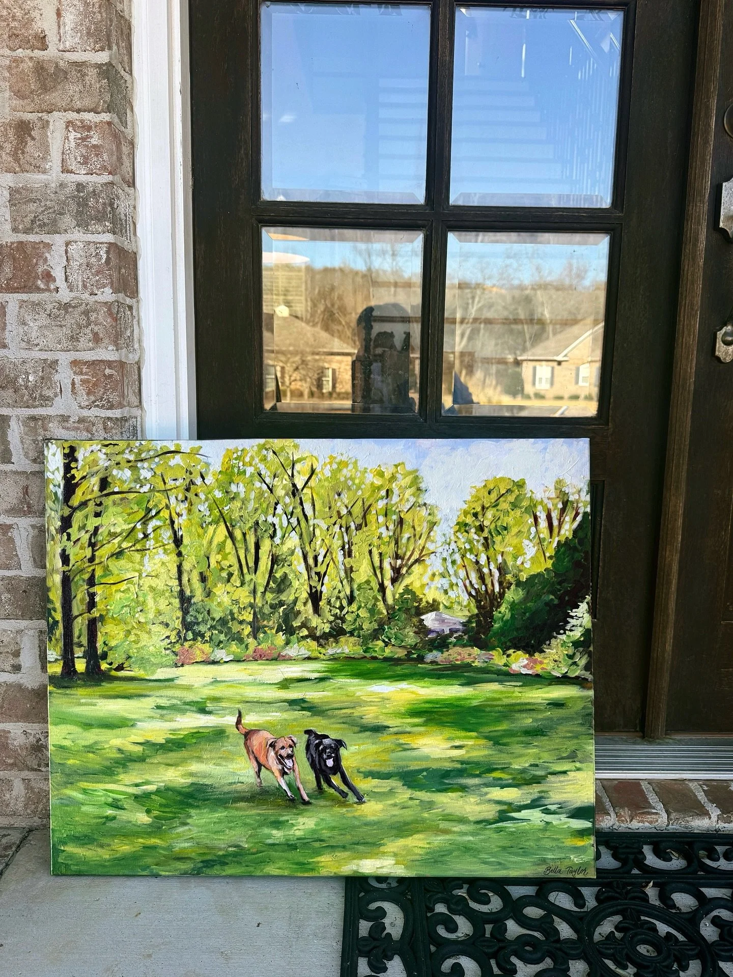 pups in the yard ✨🐕🩵🤸🏼&zwj;♀️ this commission just made me ready for ALL THE SUMMER COLORS