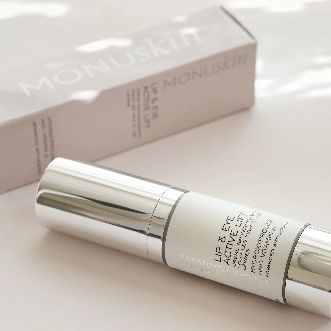 Lift, firm and brighten where it matters most. Our Lip &amp; Eye Active targets fine lines, puffiness and dark circles. Formulated with Arnica, Hyaluronic Acid and Polysaccharides. A daily essential that leaves both eyes and lips refreshed and beauti