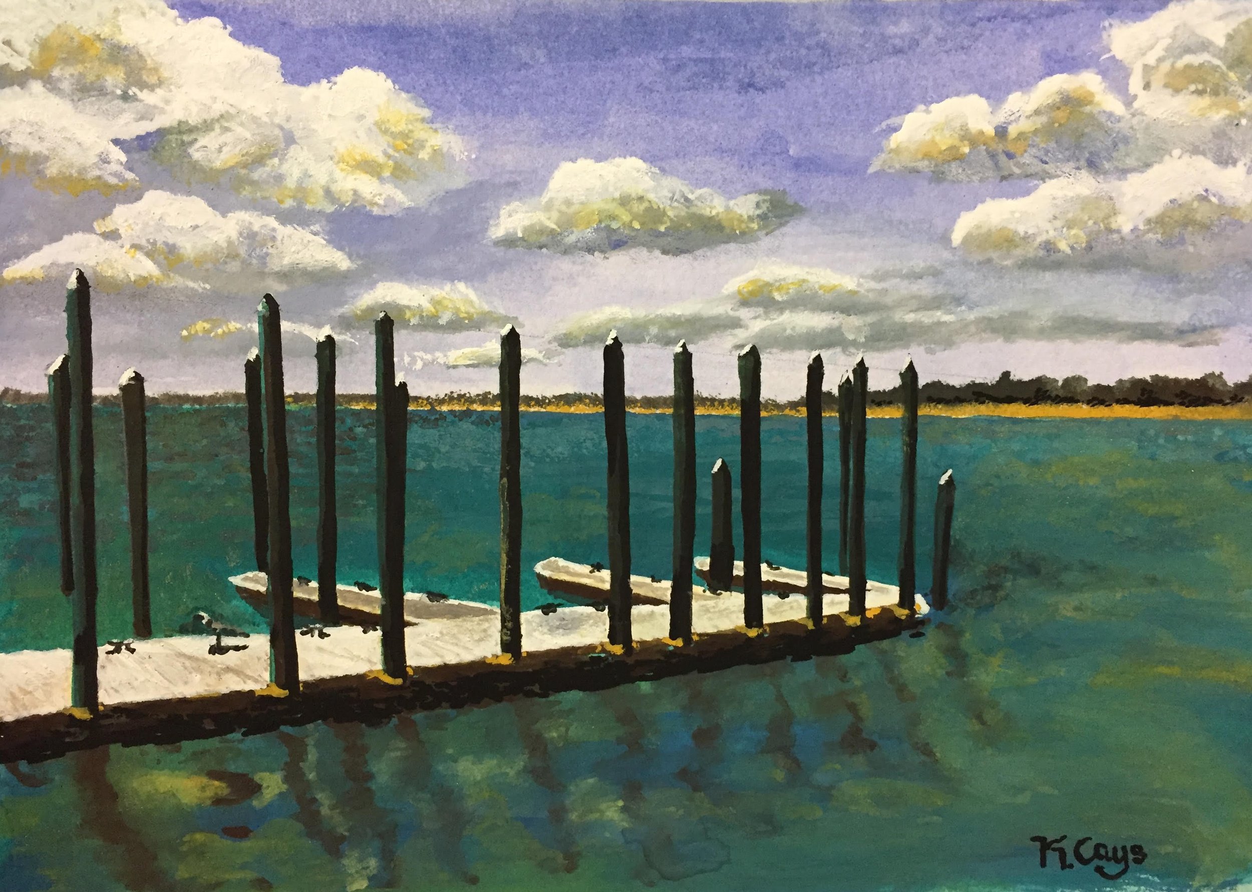 The Pier Before.2017.5x7 inches. Acrylic on pressed board..jpg