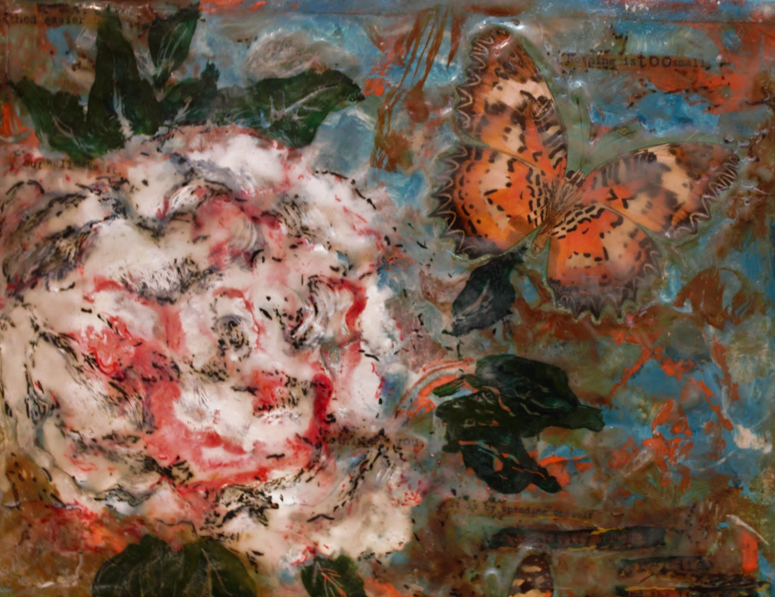 Fully Spending. 2020. 8.50x6.50 inches. Encaustic collage..jpg