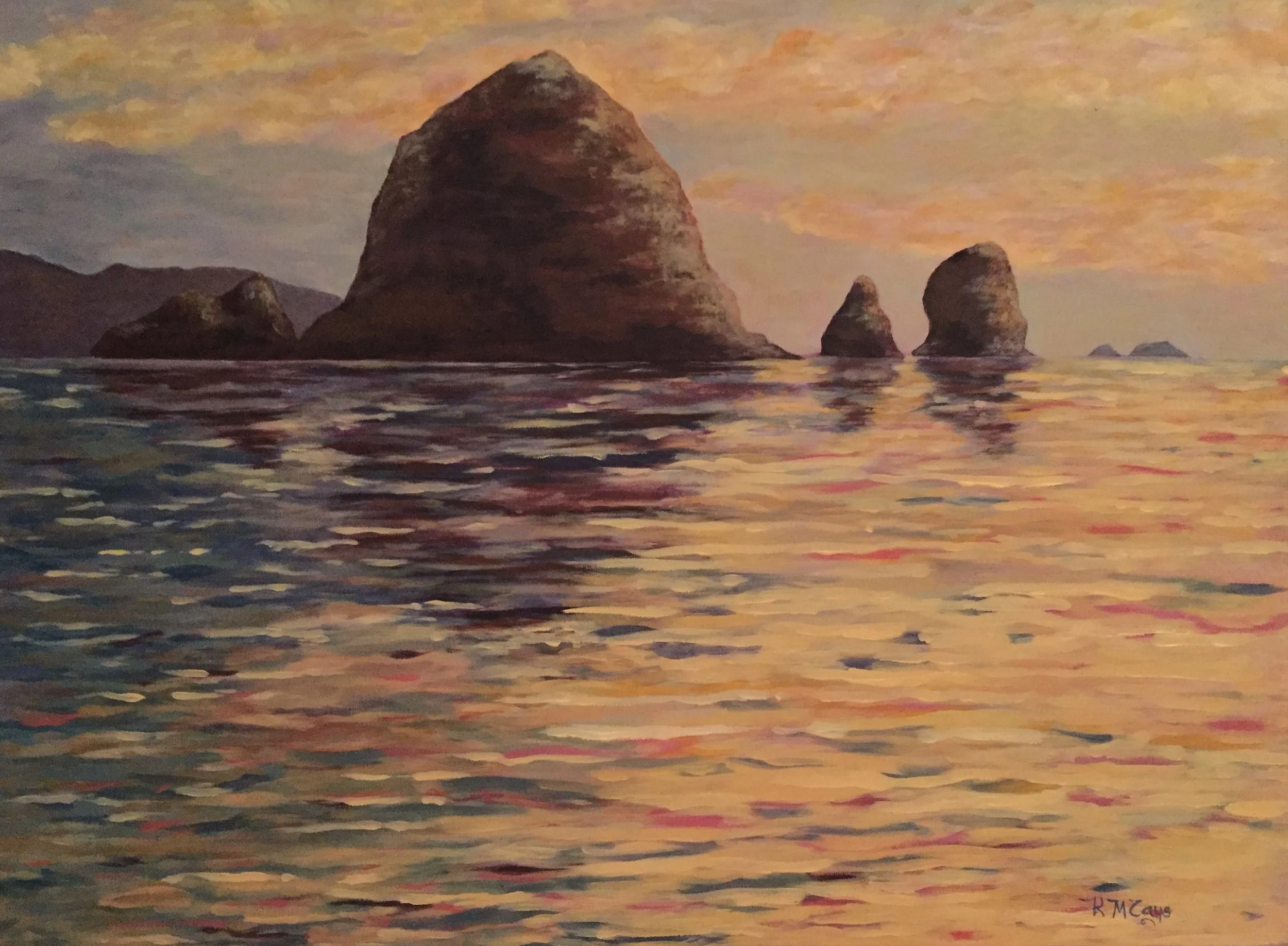 Rising Waters at Sunset. 2007. 18x24 inches. Acrylic on canvas..jpg