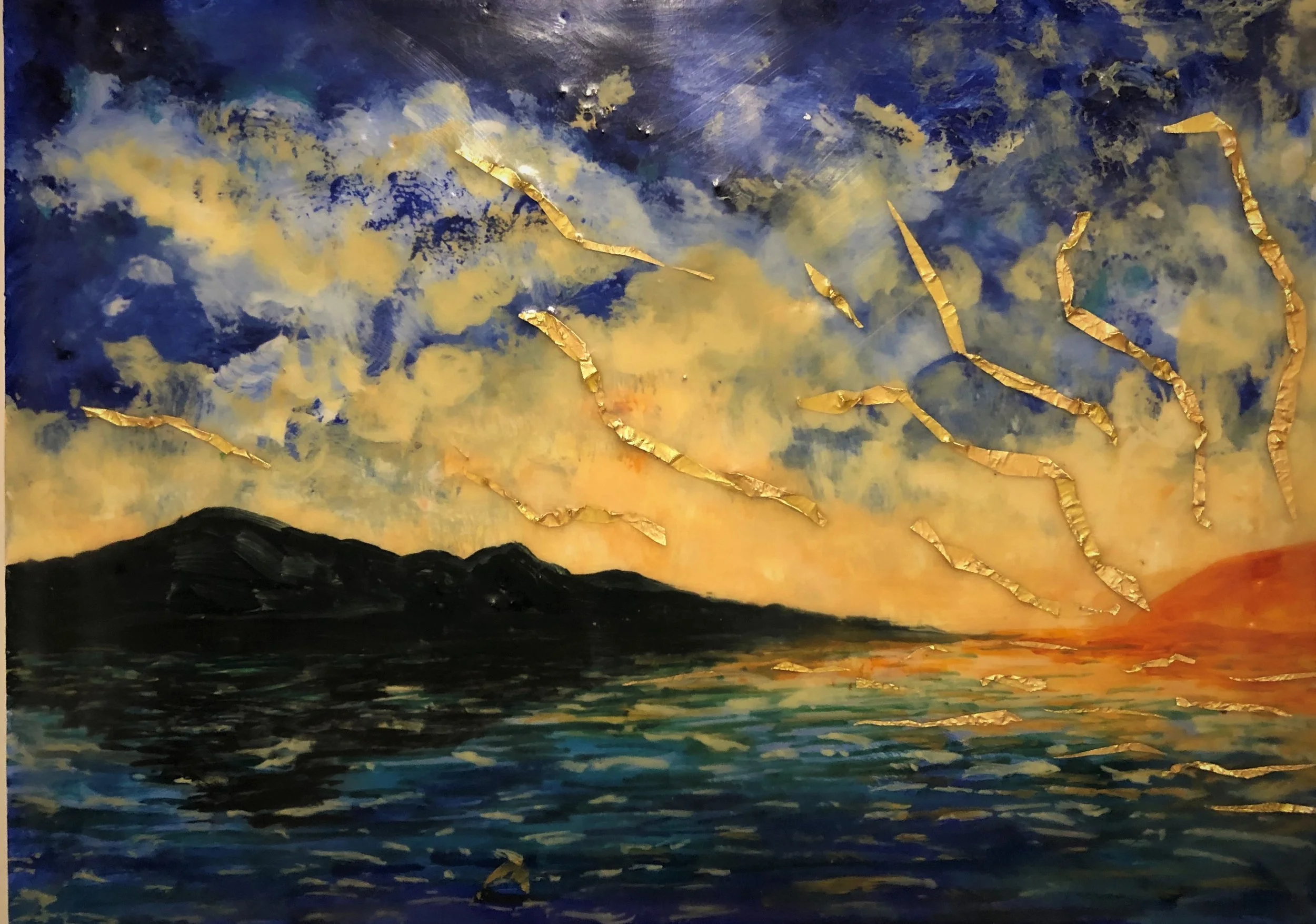 Before Dusk. 2021. 8x10 inches. Encaustic Collage..jpg