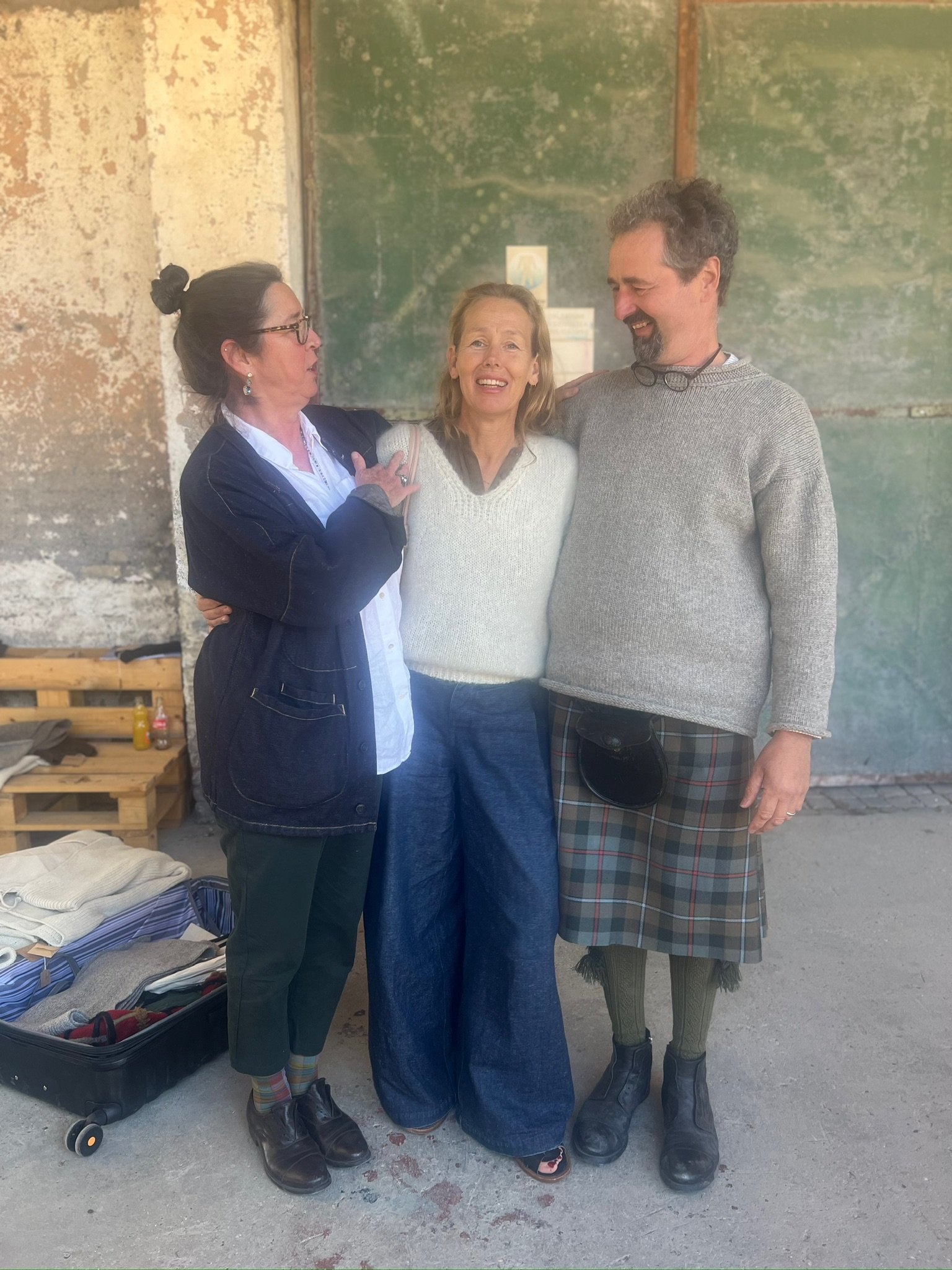 Ben and I with Reina, founder of the Knitwit Stable